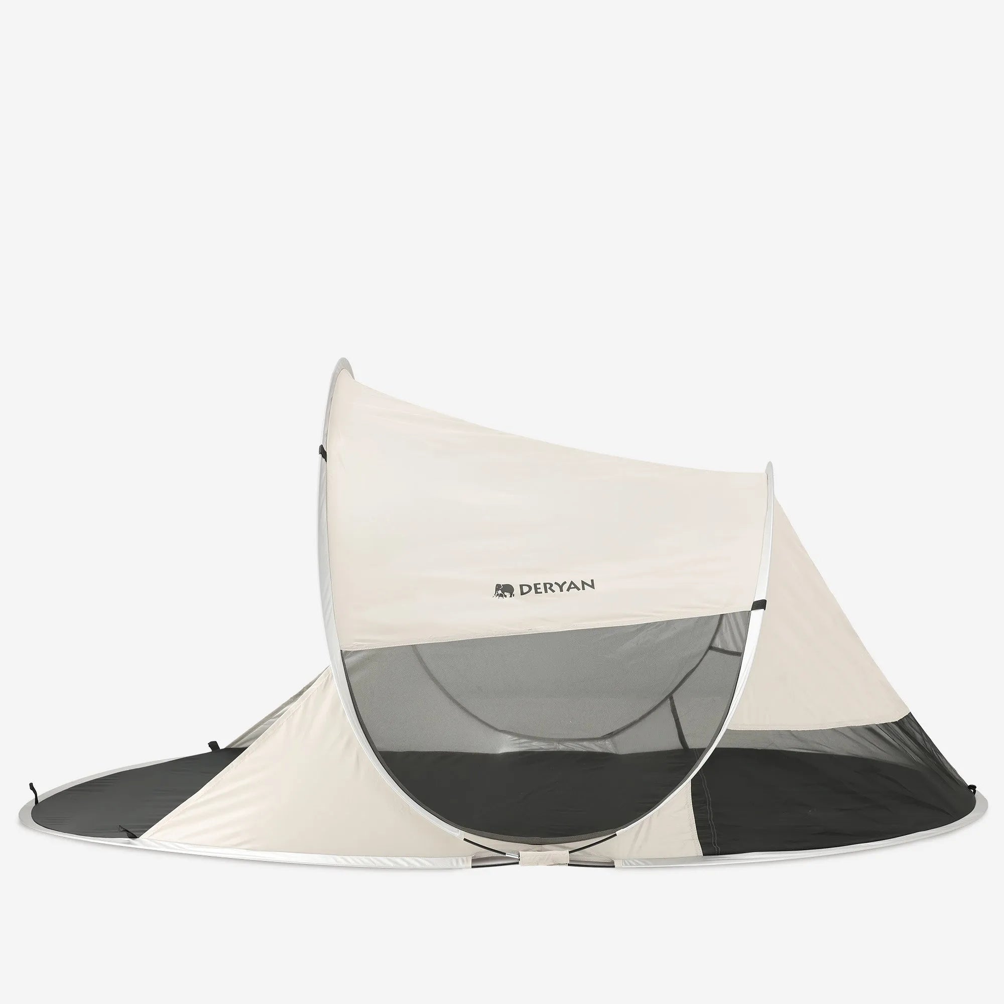Luxe pop up strandtent Large Zand met UV-bescherming compact opvouwbaar