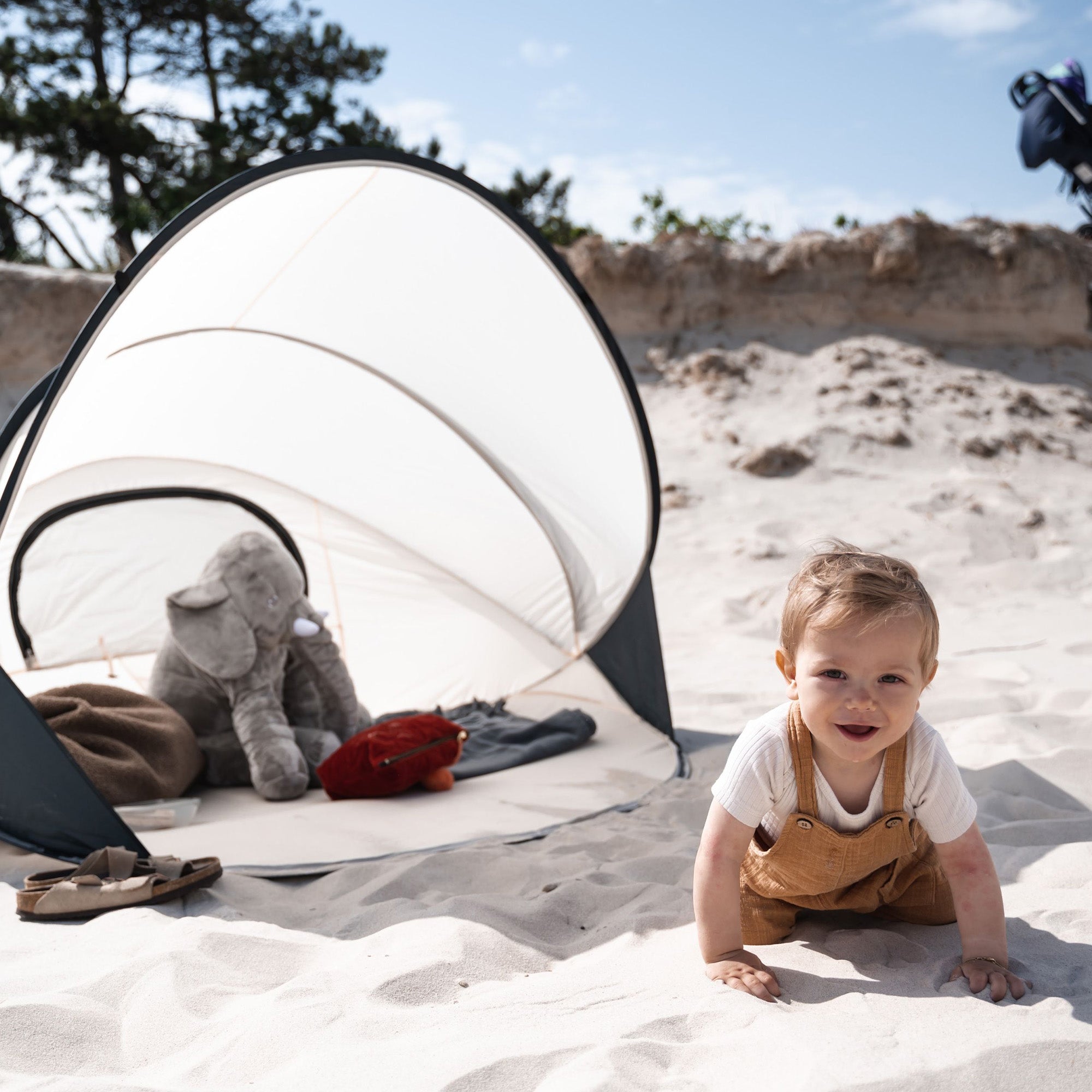 Strandtent XXL Zilver