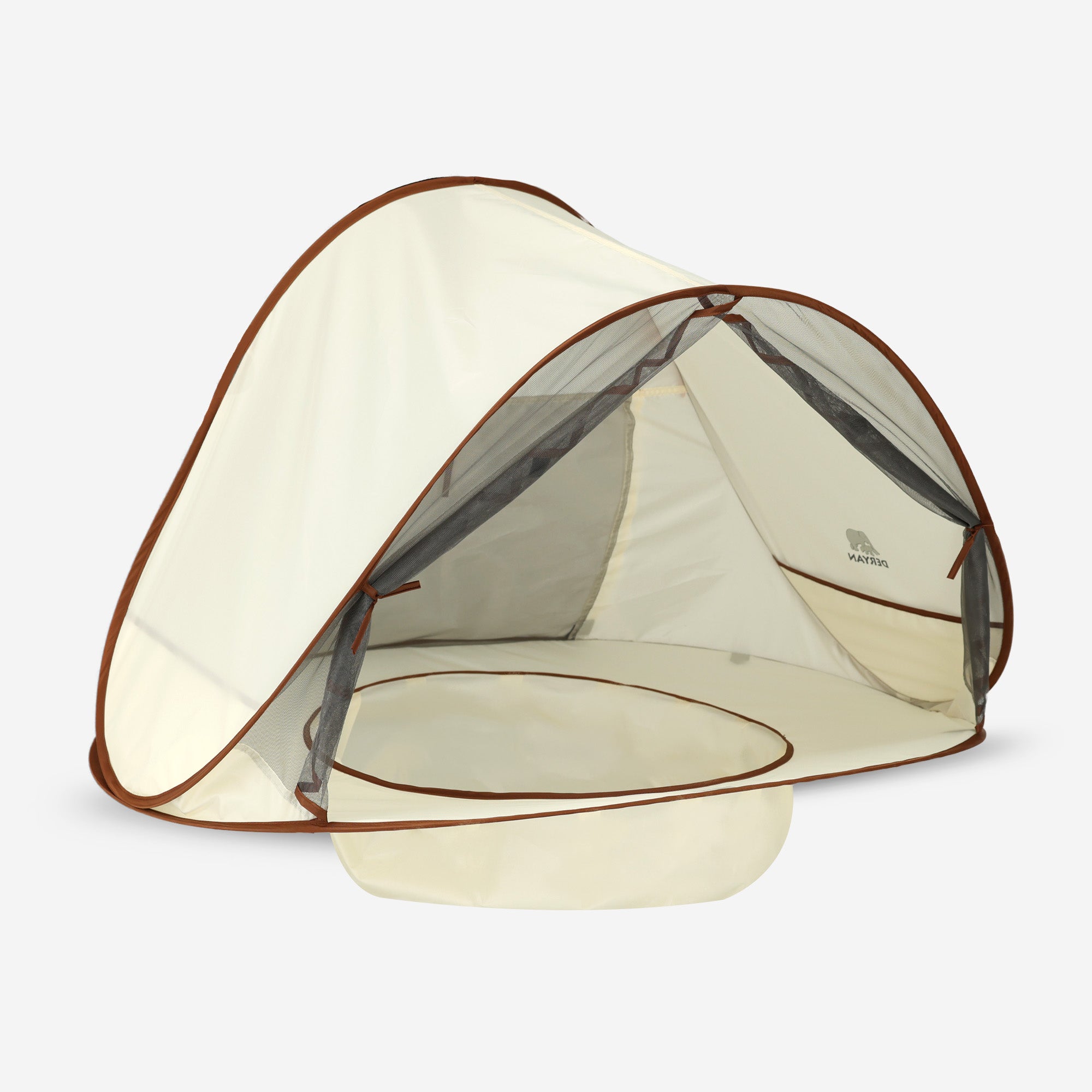 DERYAN Pop-Up 3-in-1 kinderzwembad en strandtent voor baby's met speelruimte en UPF 50+ zonbescherming