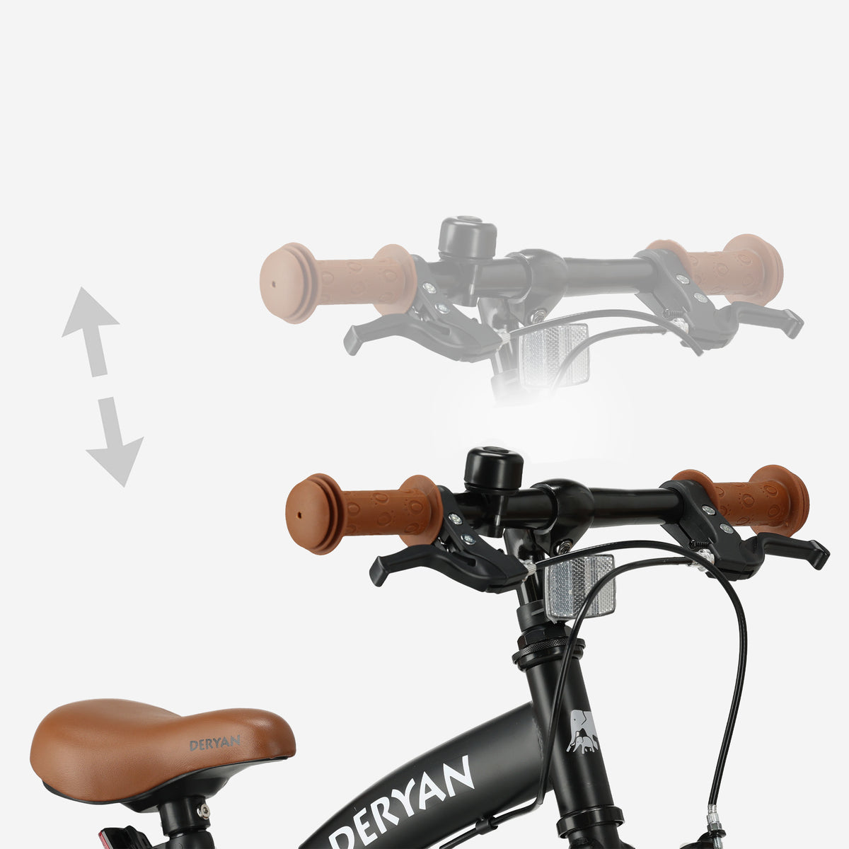 Luxe Kinderfiets 12 inch - 3 in 1 - loopfiets Zwart