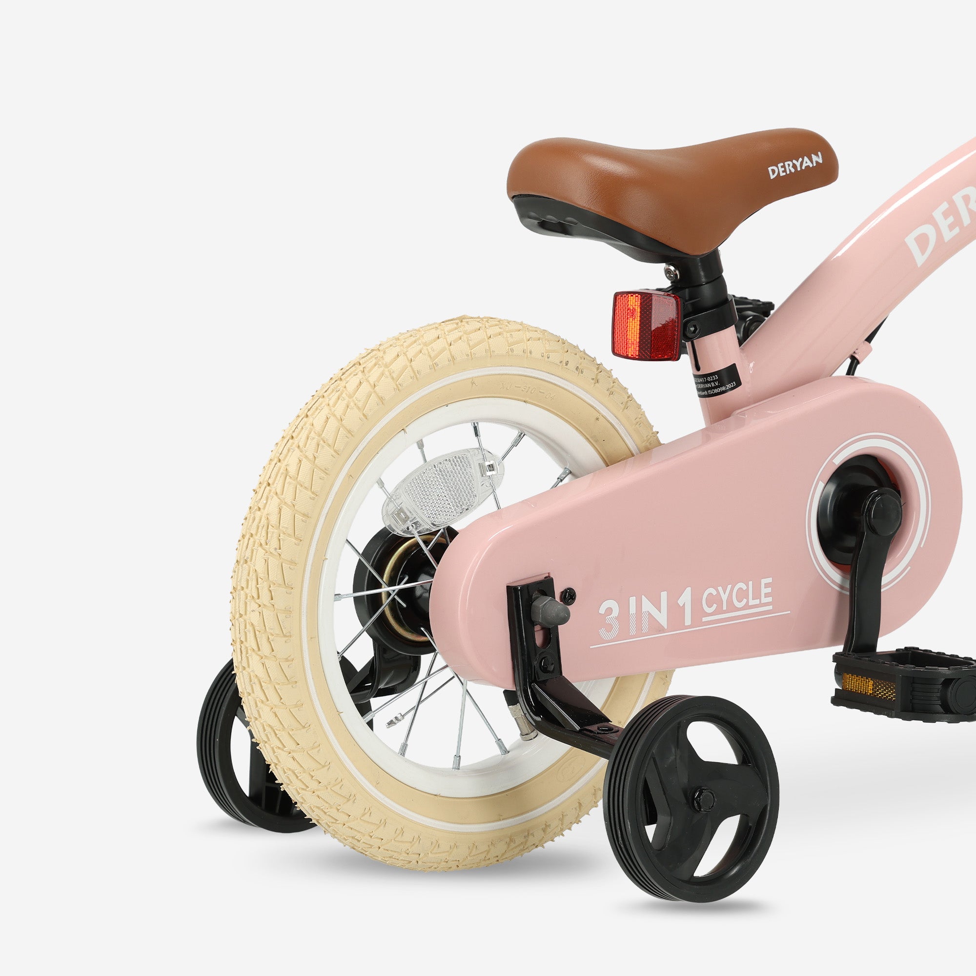 Luxe Kinderfiets 12 inch - 3 in 1 - loopfiets Roze