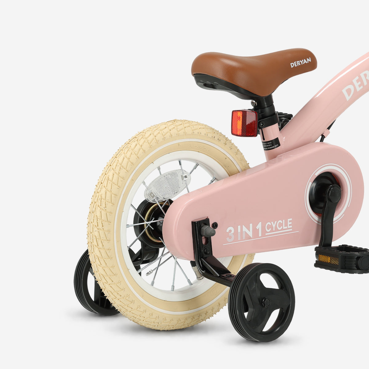 Luxe Kinderfiets 12 inch - 3 in 1 - loopfiets Roze