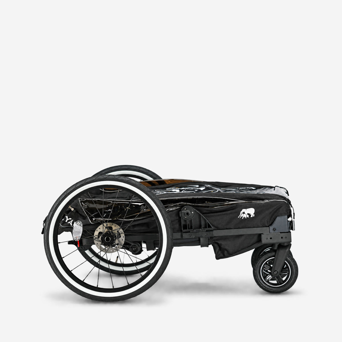 Luxe Fietskar V2 - Wandelwagen - Hardloopkinderwagen Zwart