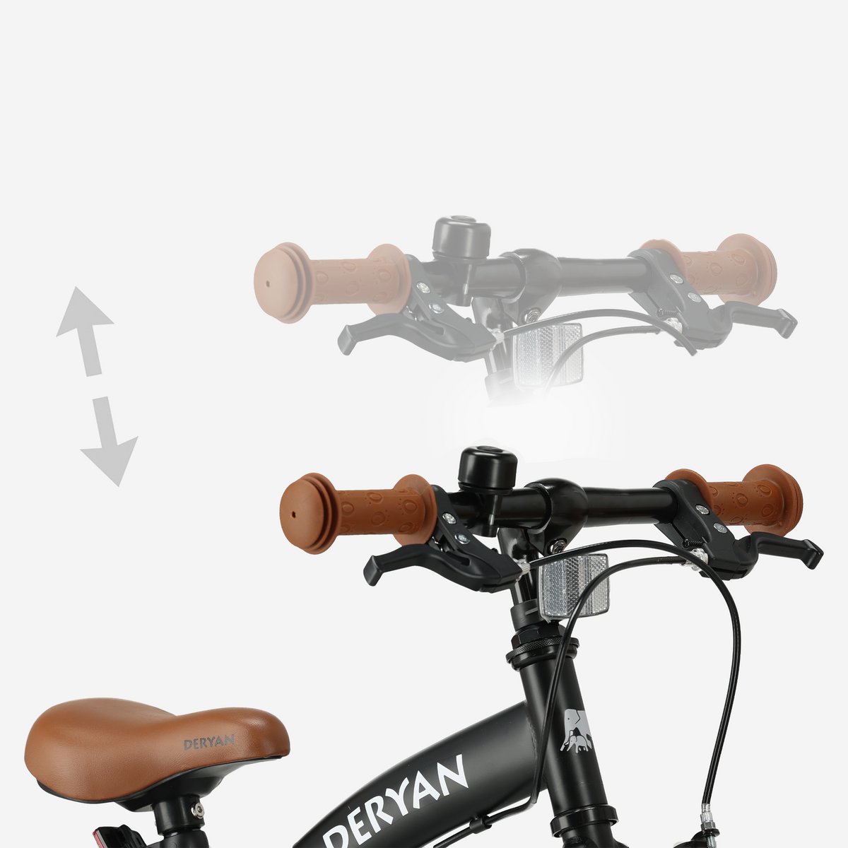 Luxe Kinderfiets 14 inch - 3 in 1 - loopfiets Zwart