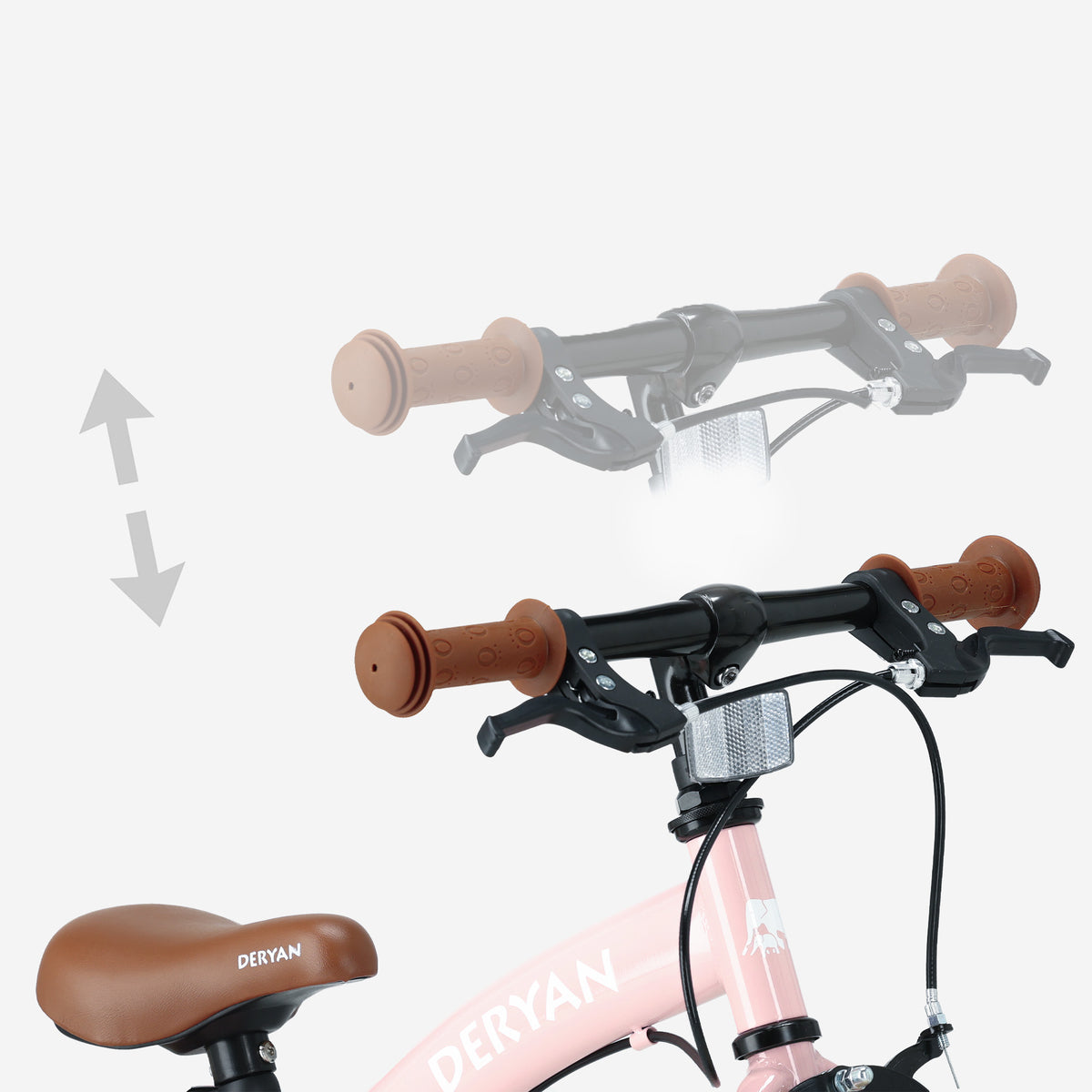Luxe Kinderfiets 14 inch - 3 in 1 - loopfiets - Roze