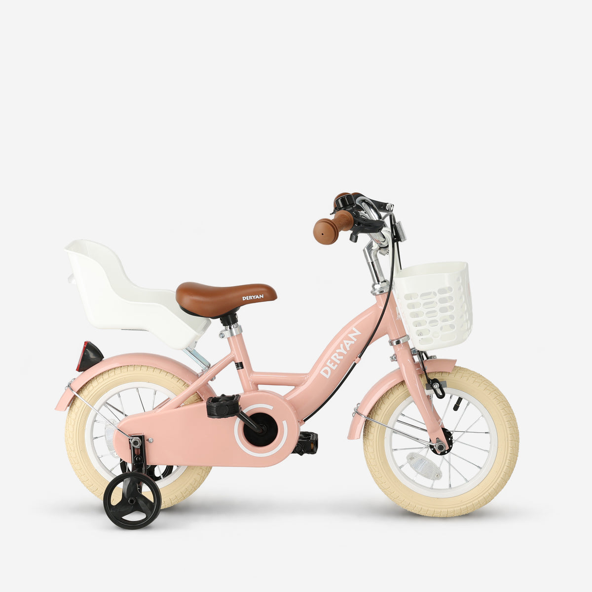 Zoey Meisjesfiets kinderfiets 12 inch met mandje - Roze