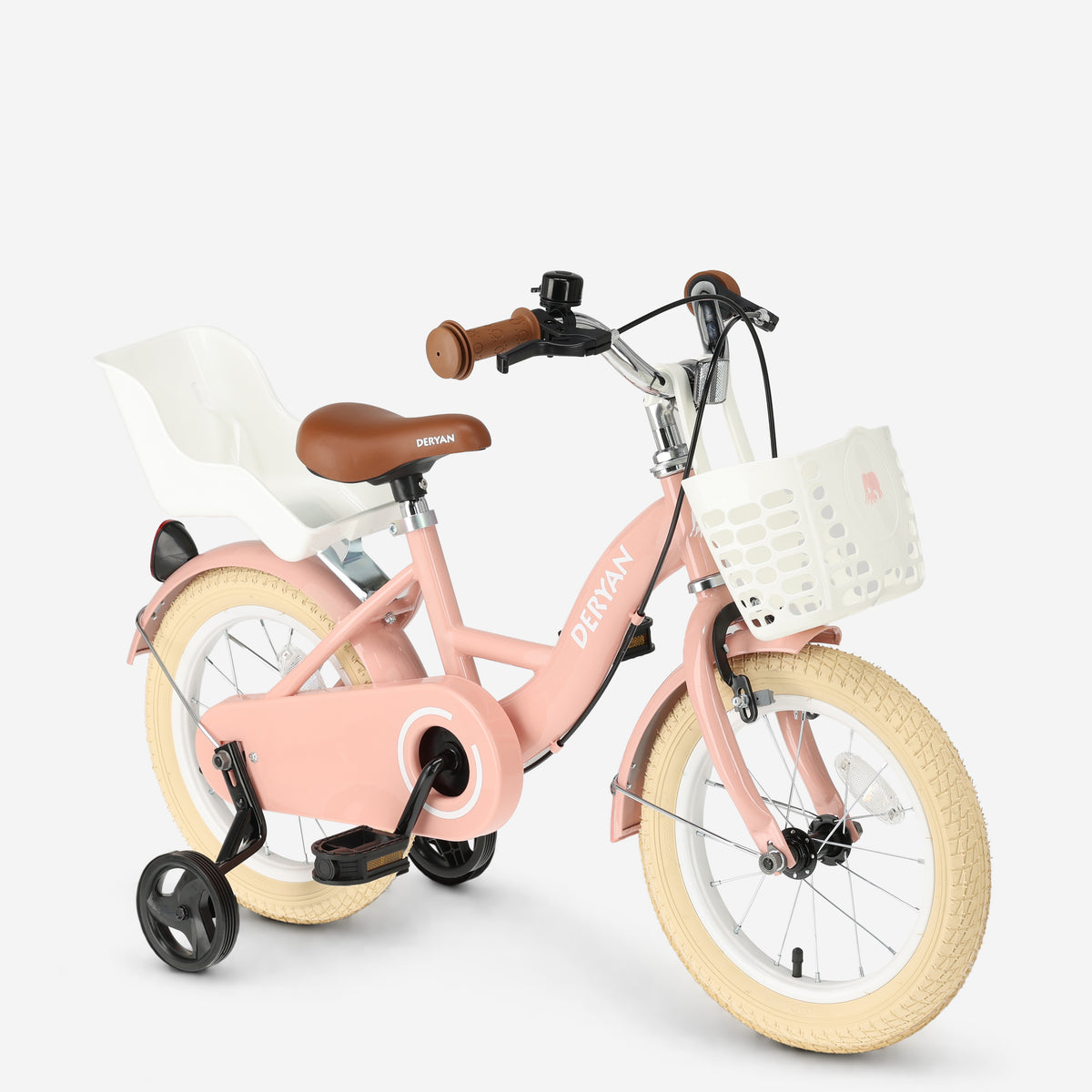Zoey Meisjesfiets kinderfiets 14 inch met mandje - Roze