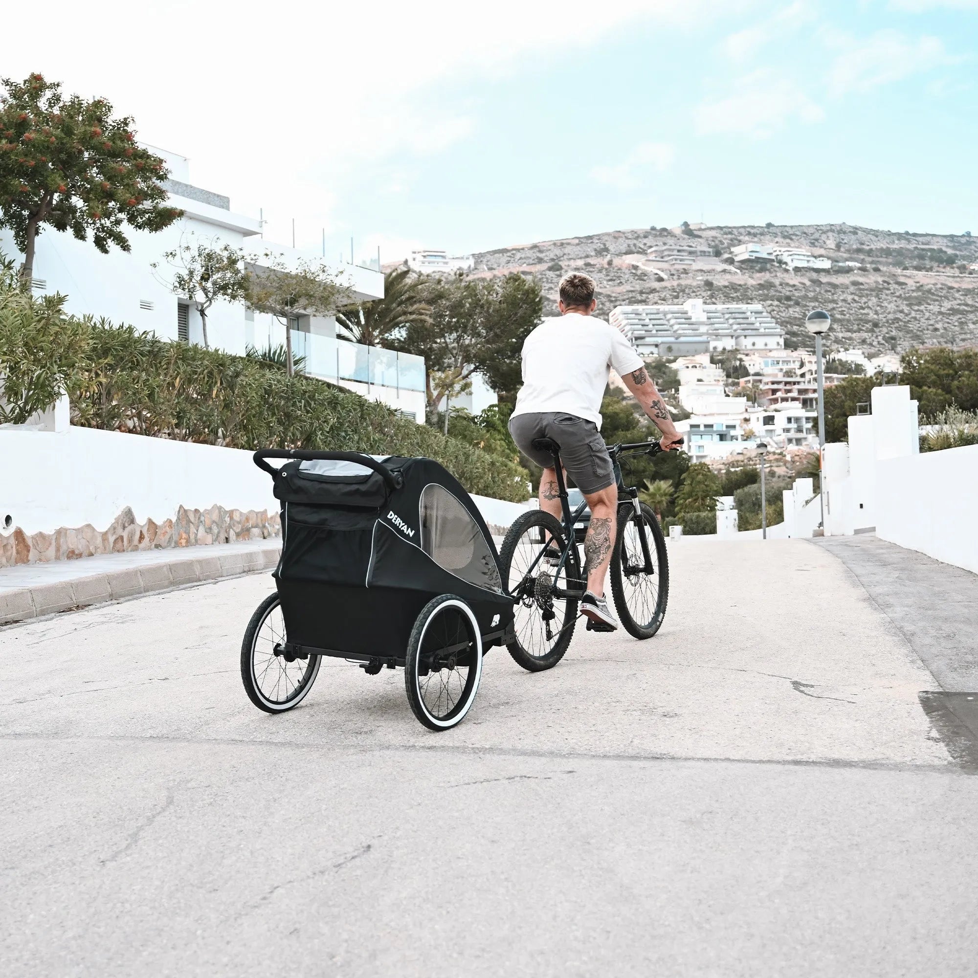 Luxe Fietskar - fietskar en wandelwagen en hardloopkinderwagen - 1 persoons