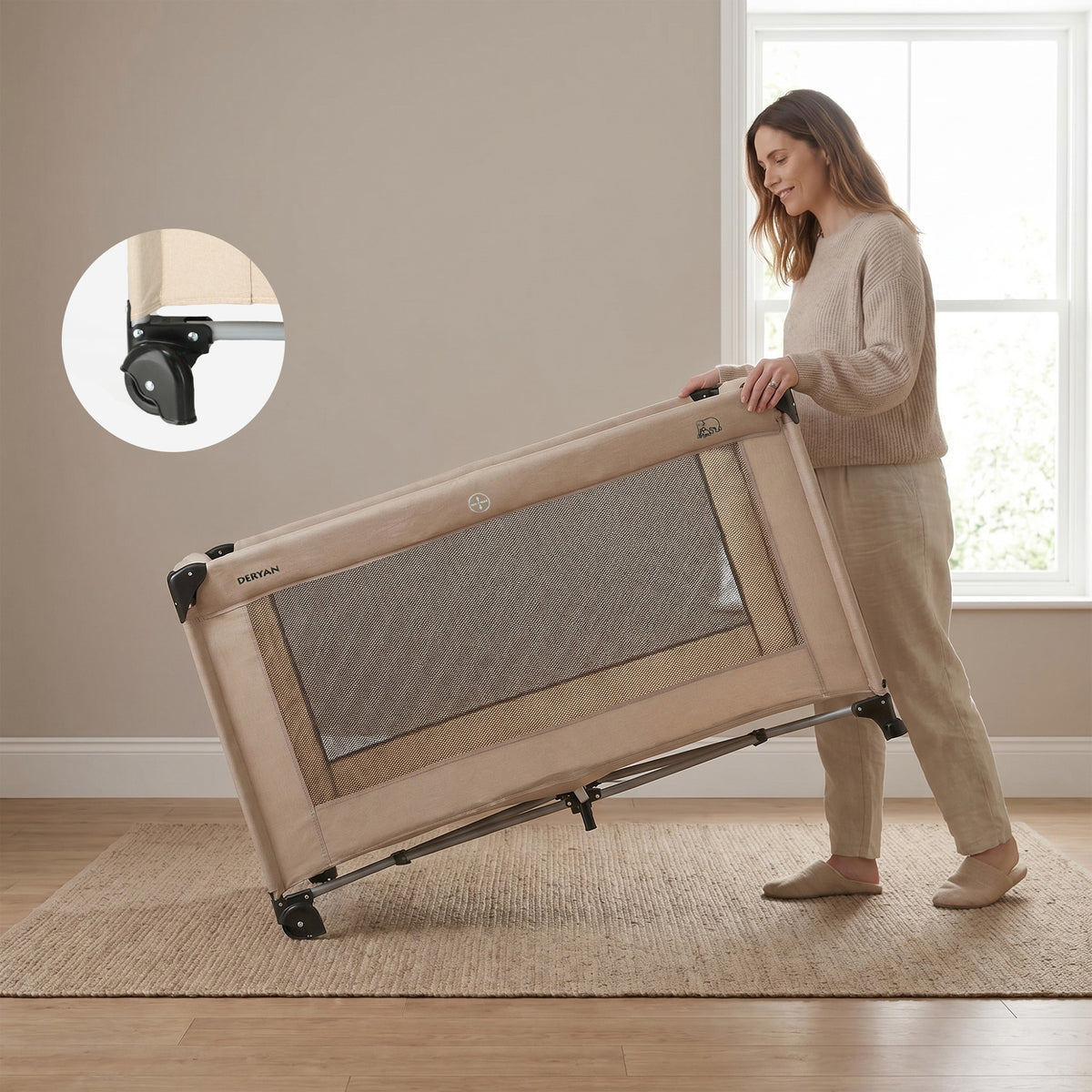 Campingbed Believer Nougat compact reisbed voor baby's en peuters