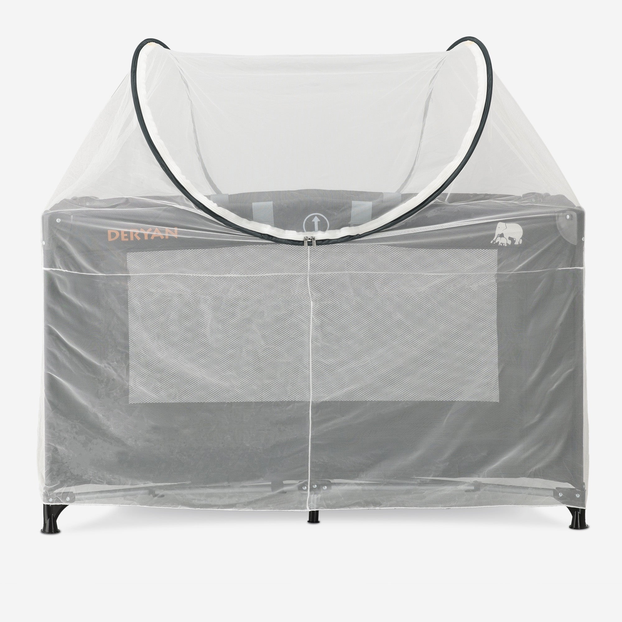 Klamboe voor campingbed en ledikant met fijnmazig gaas compact en lichtgewicht