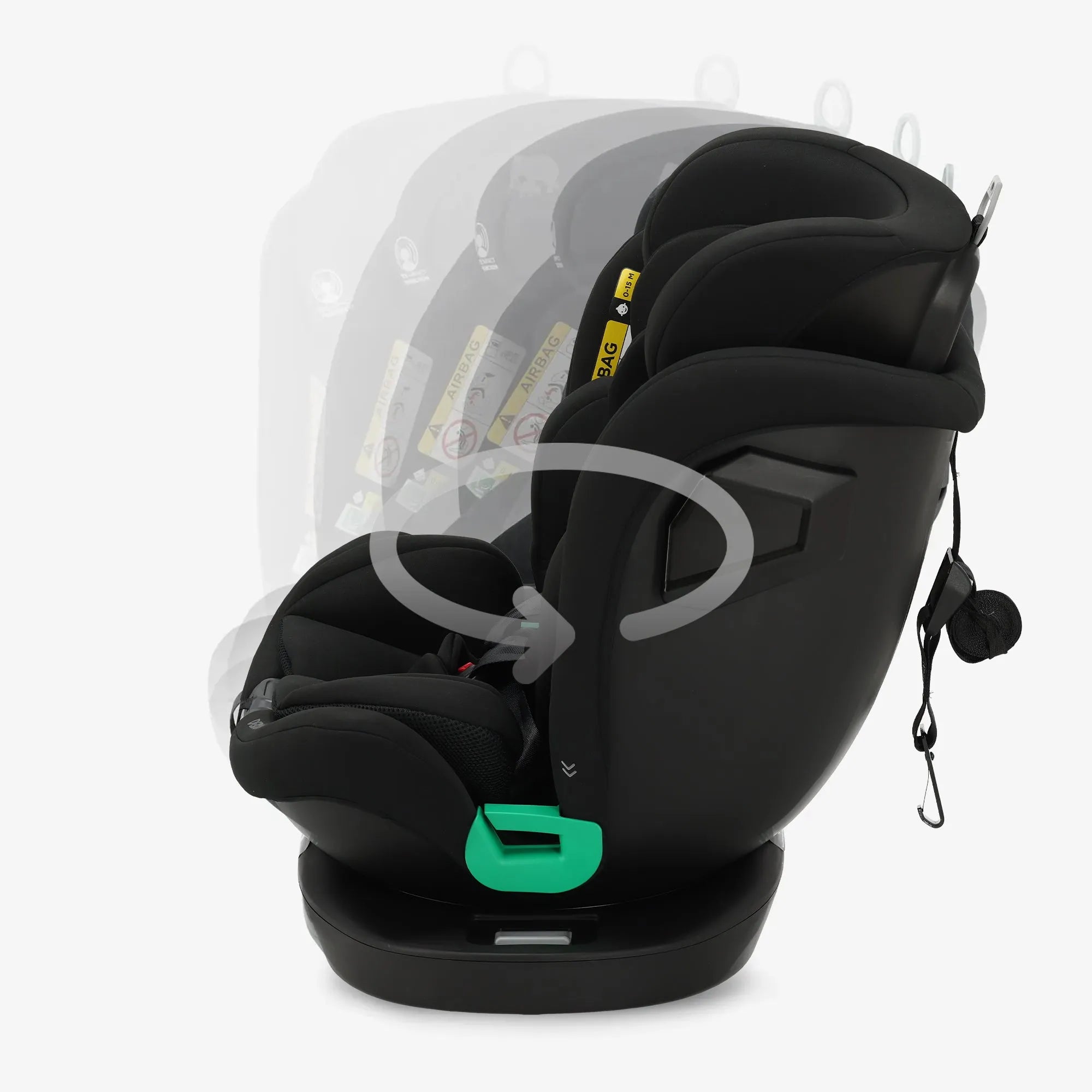 Colin Luxe I-size Autostoel - Groep 0-1-2-3 - Isofix - Draaibaar 360° - Zwart