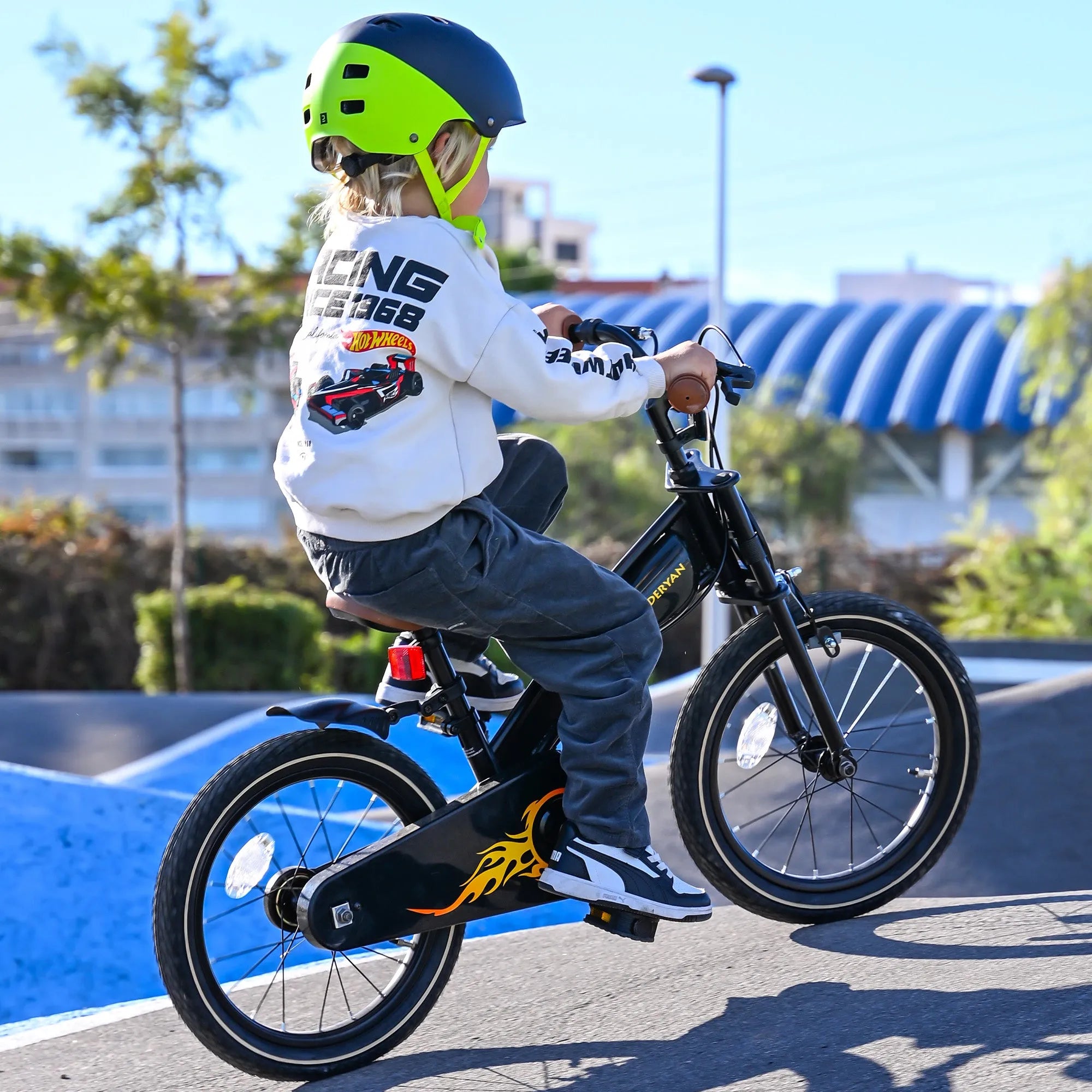 Turbo 3-in-1 kinderfiets 16 inch als loopfiets oefenfiets en kinderfiets