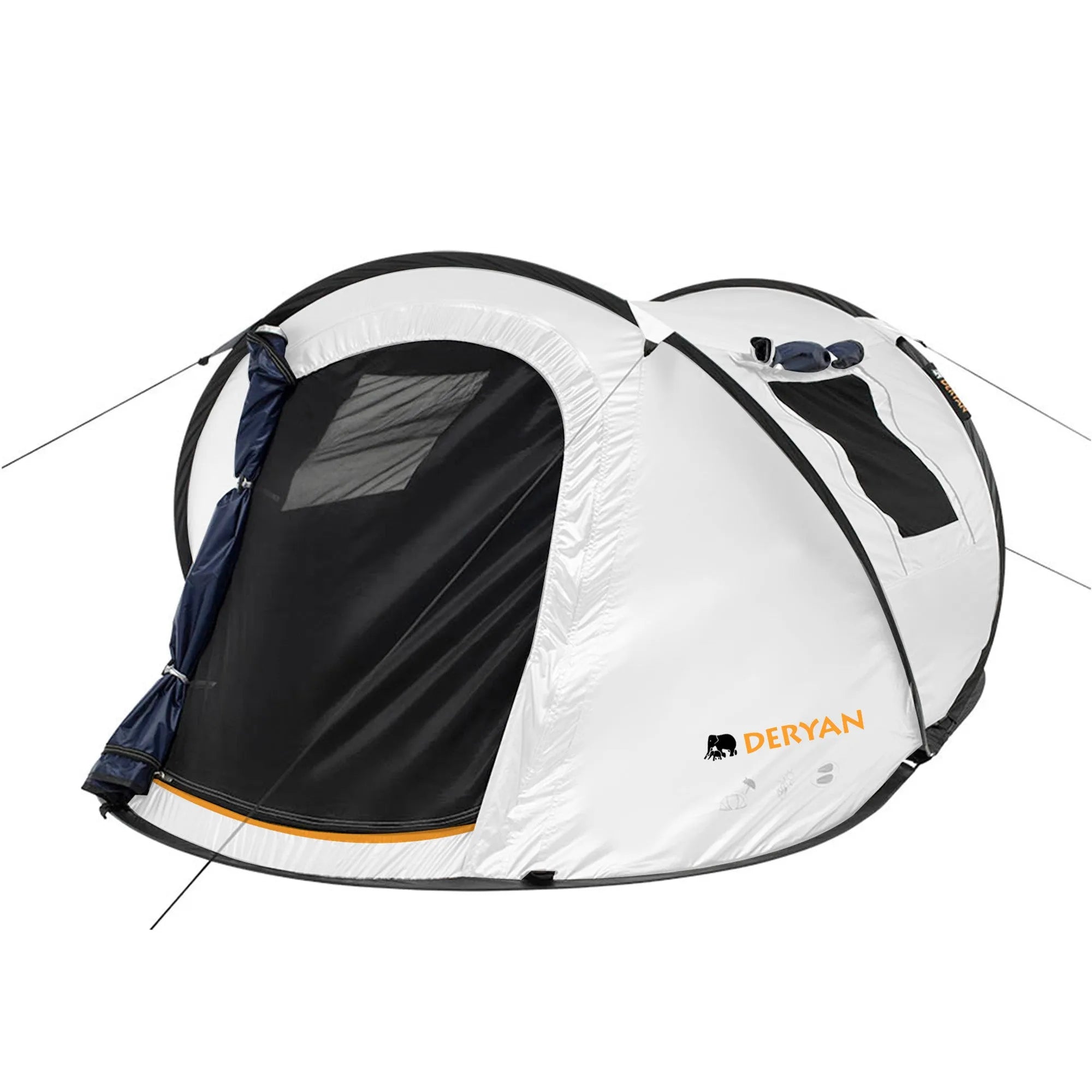 Pop Up Tent Dome cream koepeltent met 2000 mm waterkolom compact opgevouwen klaar voor kamperen en festivals