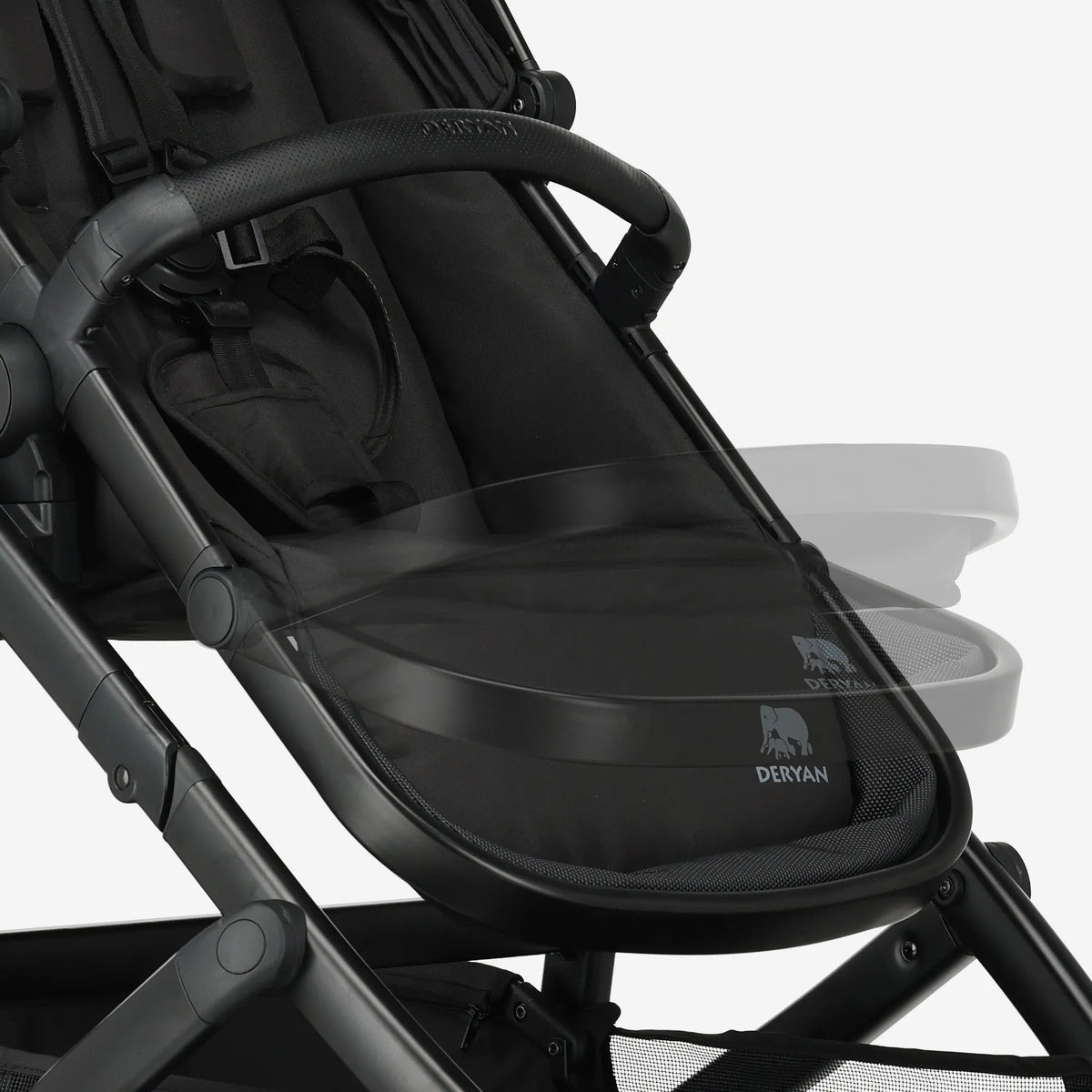 Evy² Duo Kinderwagen Zwart twee zitjes