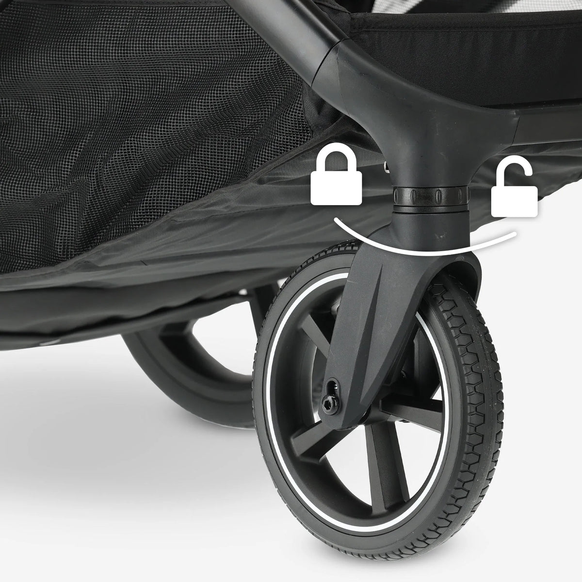 Evy² Duo Kinderwagen Zwart twee zitjes