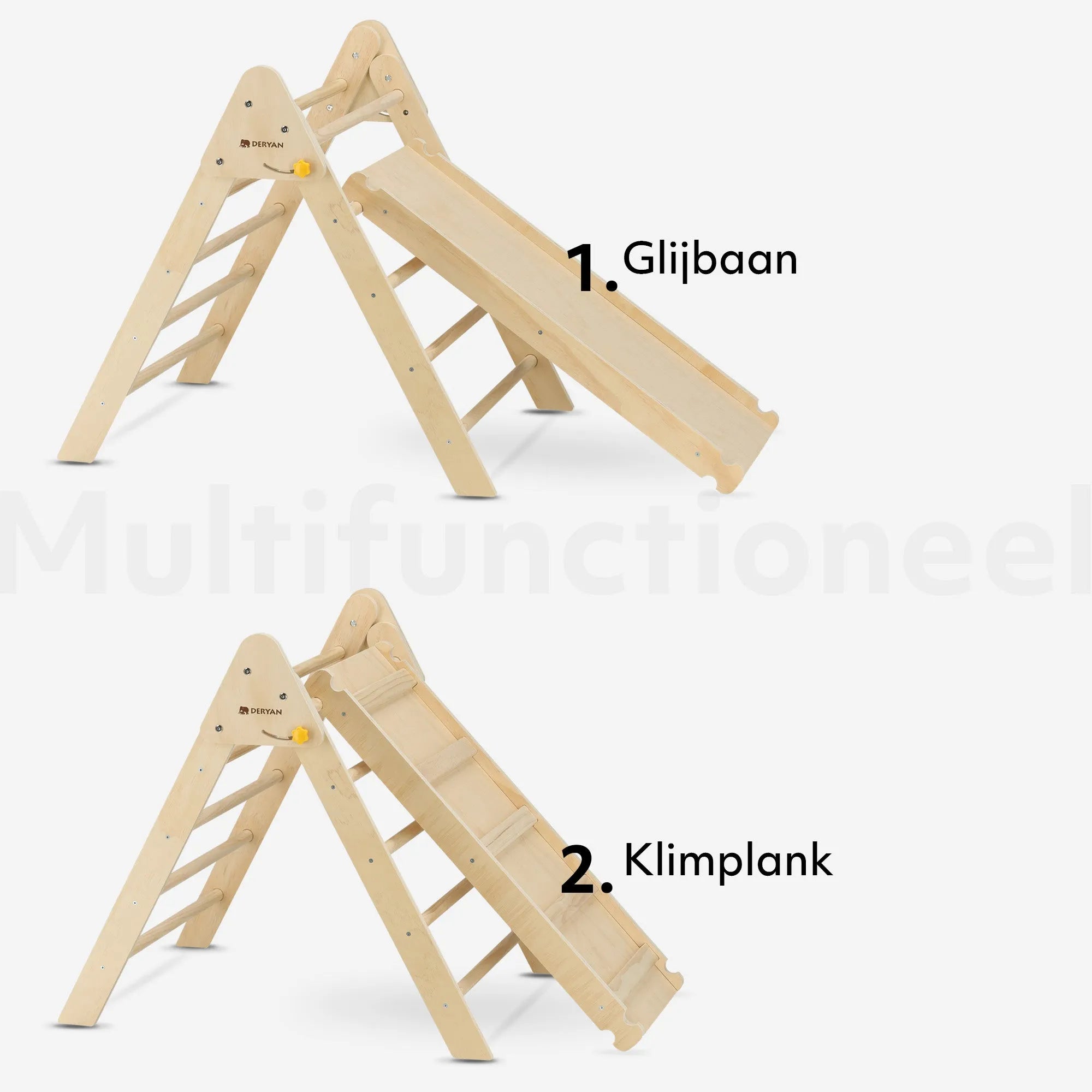 Opvouwbare Klimrek Driehoek met Helling met Glijbaan
