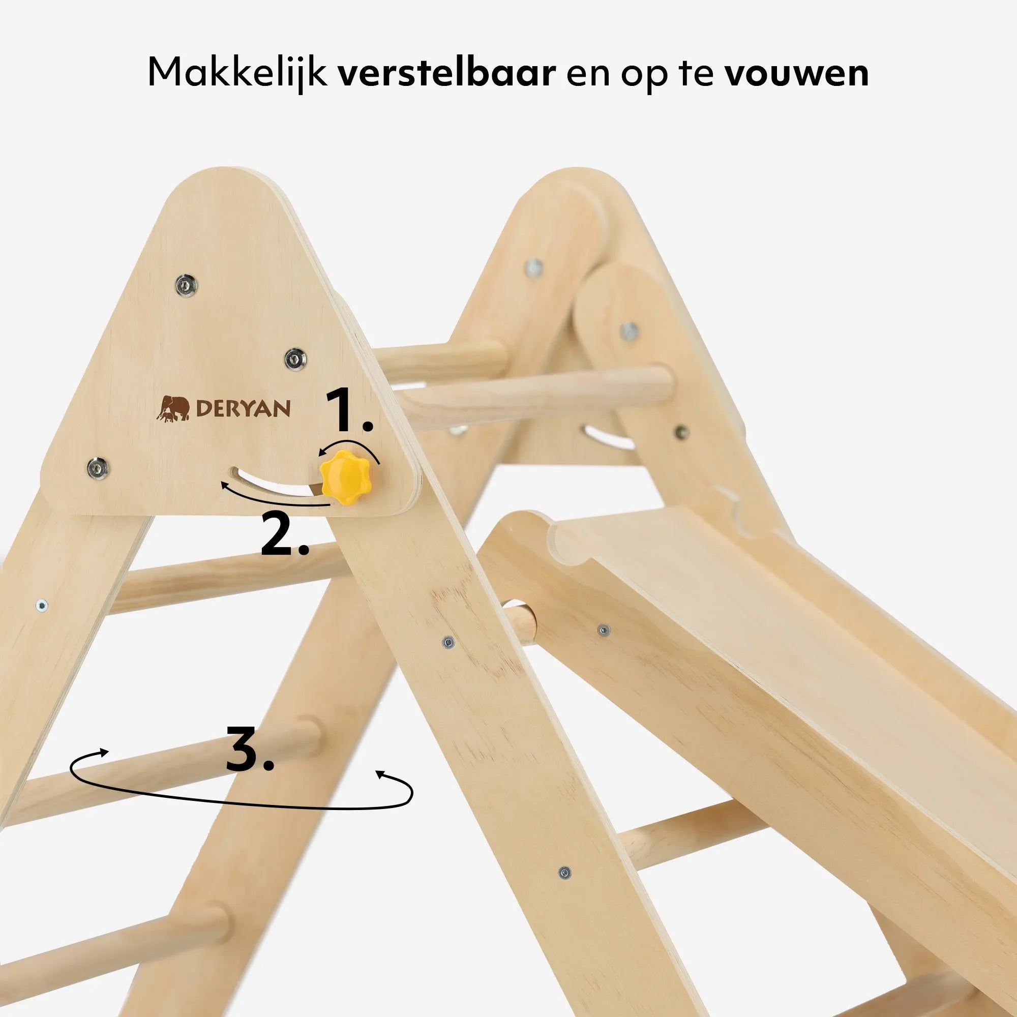 Opvouwbare Klimrek Driehoek met Helling met Glijbaan