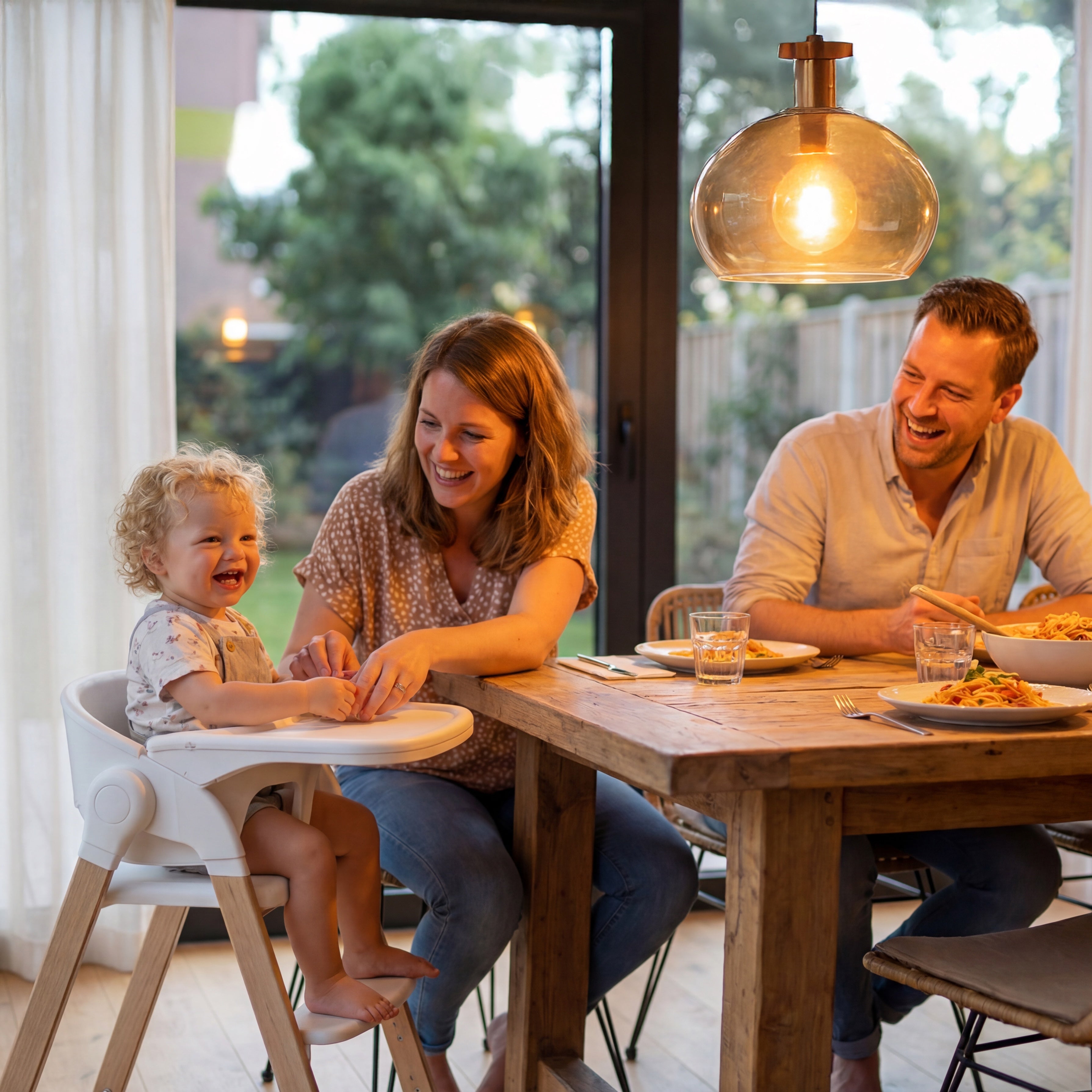 Luxe Kinderstoel Wit / Hout