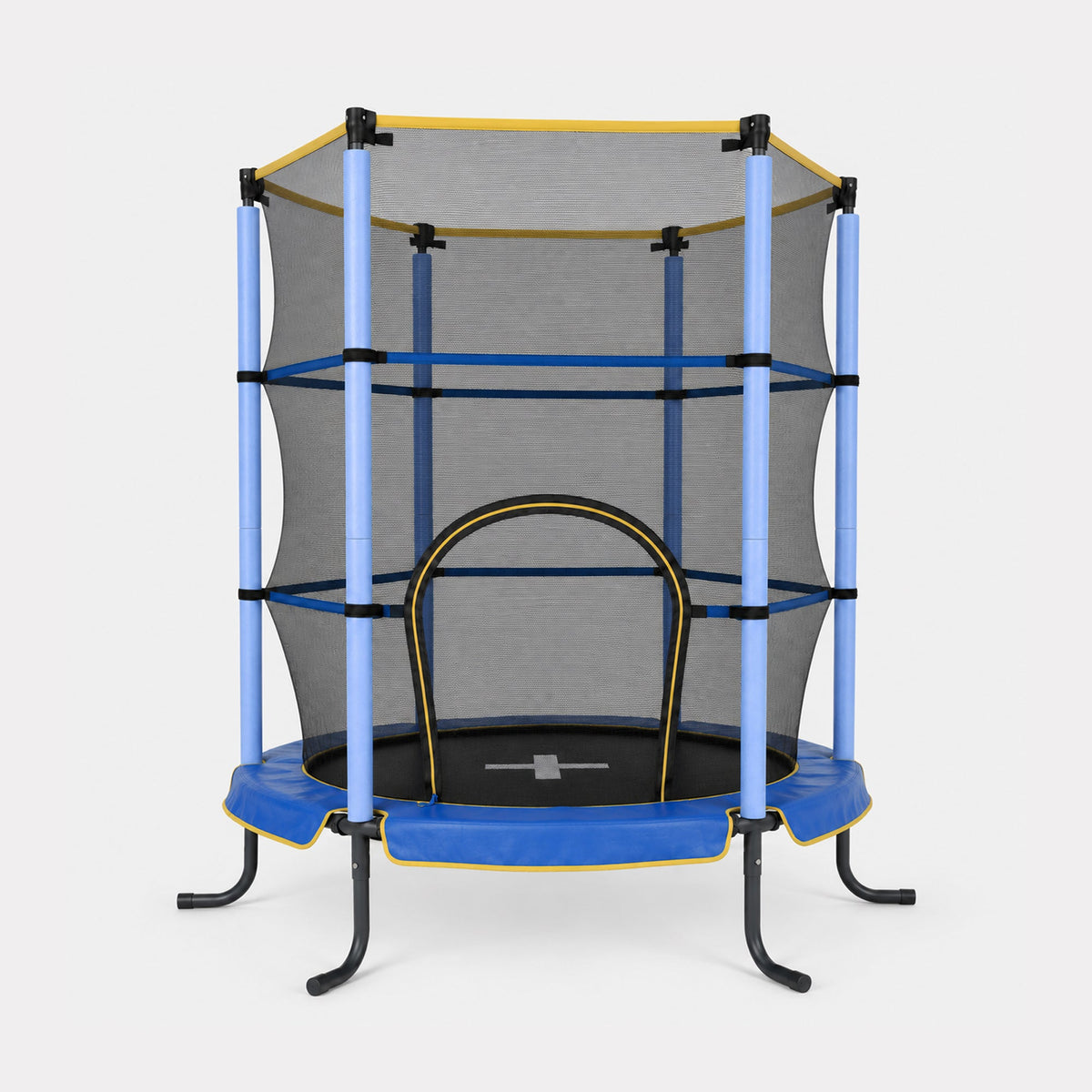 Indoor Kindertrampoline 140cm - Met Veiligheidsnet - Blauw