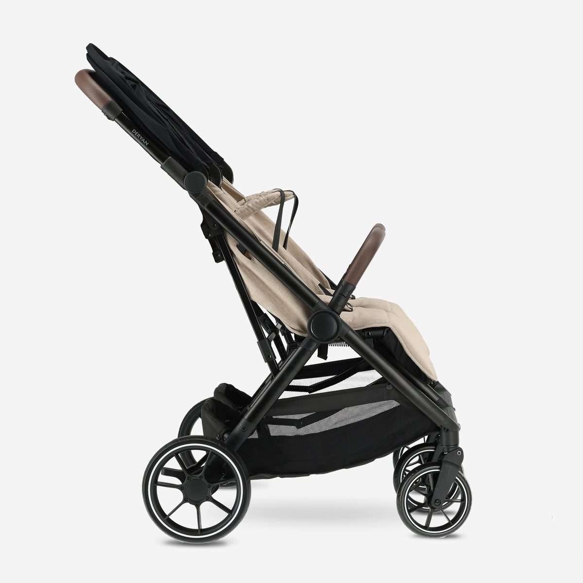 Rolo DuoBuggy X2 XL Nougat V2 met twee zitplaatsen en extra grote achterwielen