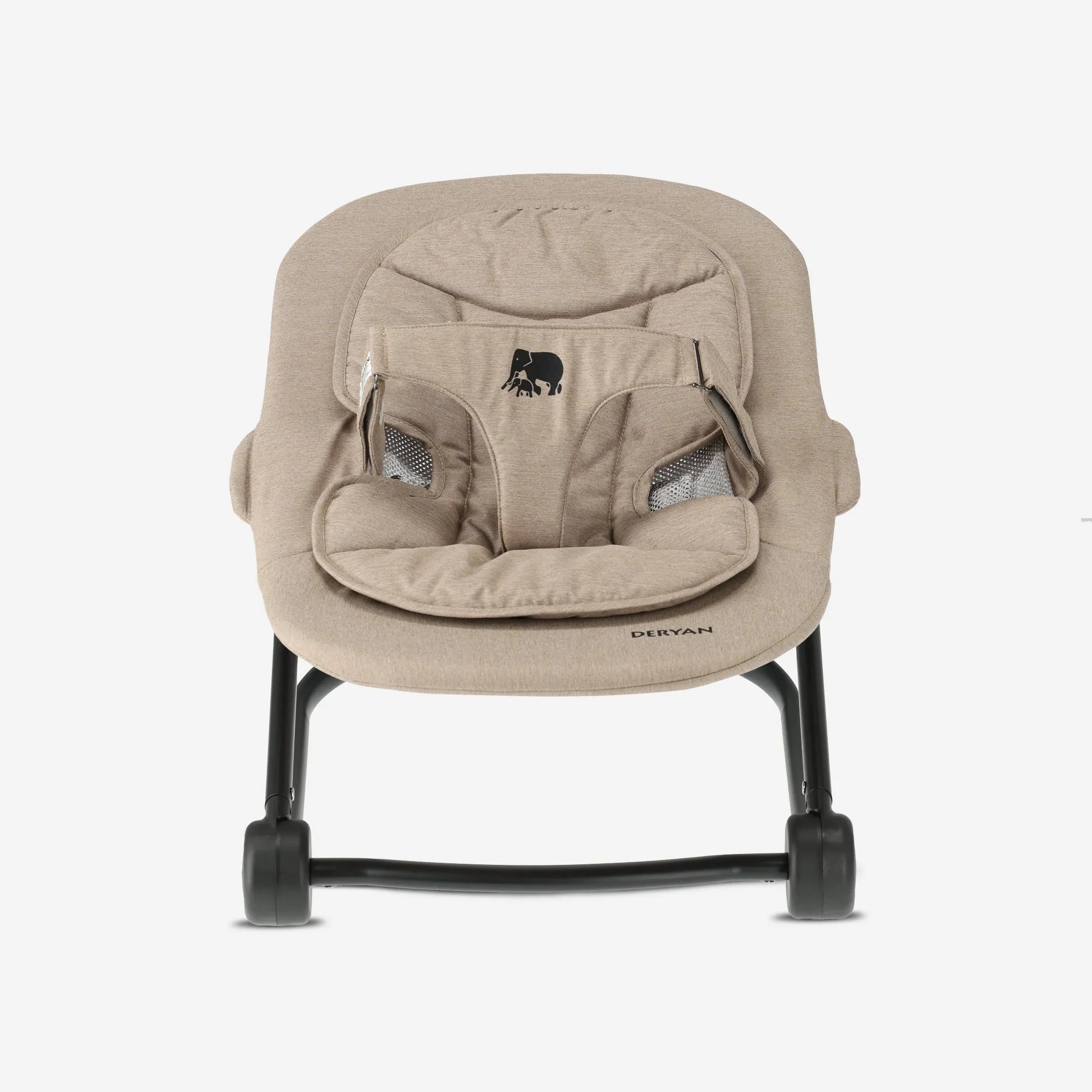 Deryan Luxe Kinderstoel met Bouncer - Zwart/Nougat