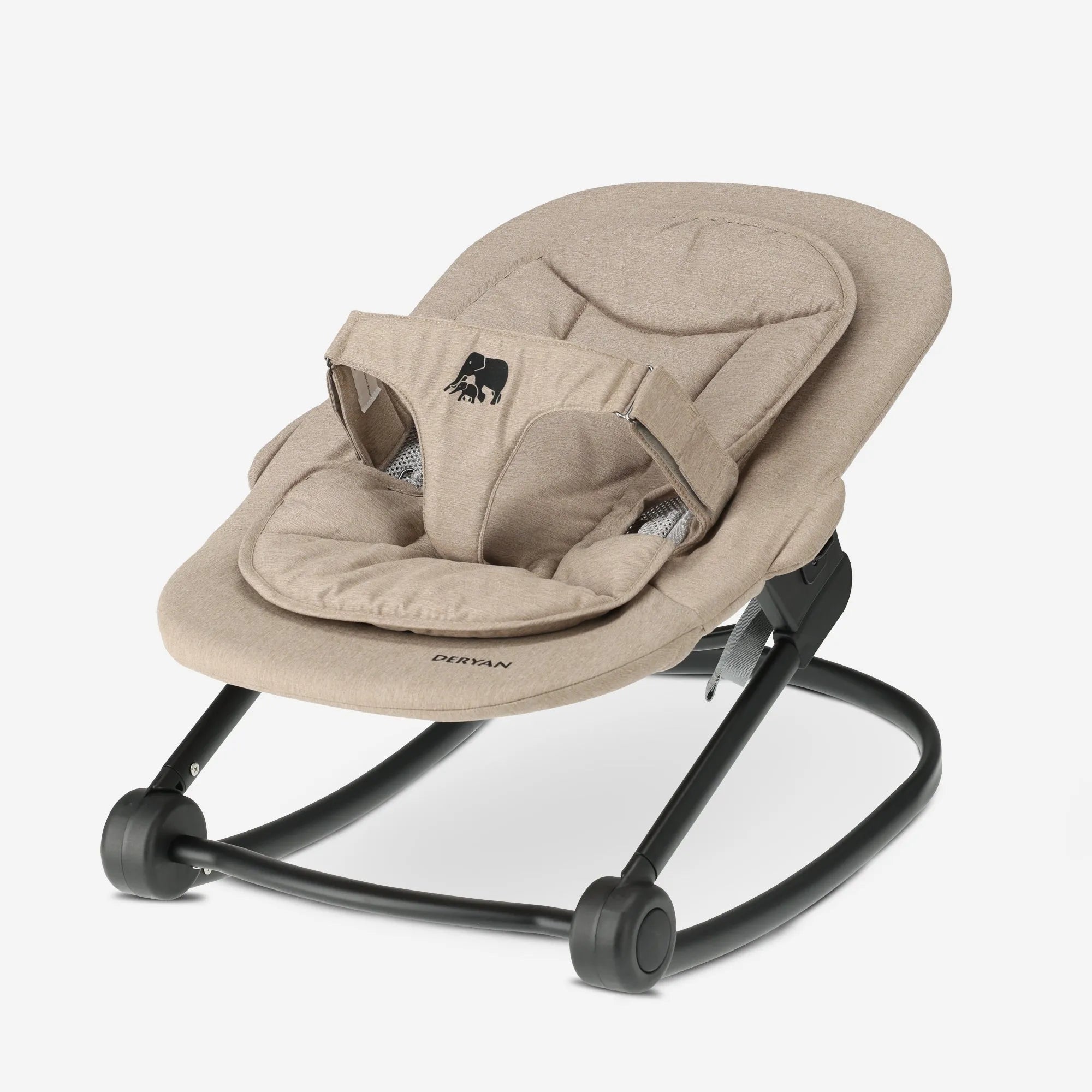 Deryan Luxe Kinderstoel met Bouncer - Zwart/Nougat