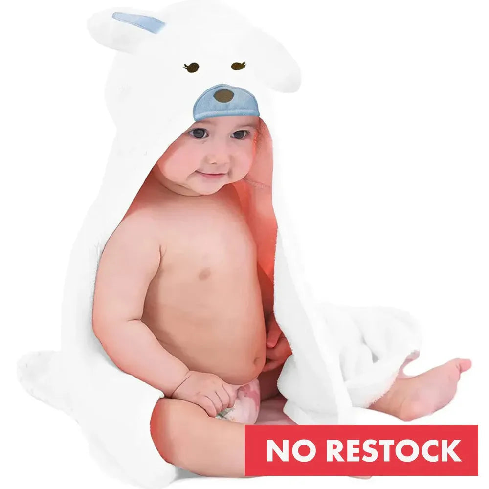 Konijn multifunctionele baby fleece wikkeldeken 75x100 cm met capuchon dierencape zachte polyester fleece