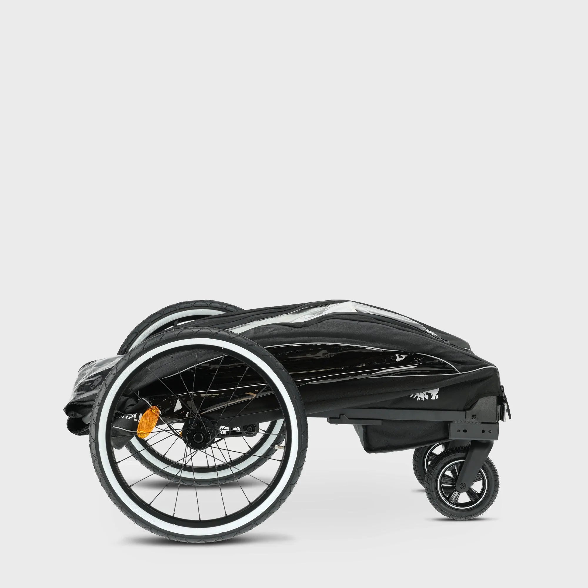 Luxe Fietskar - fietskar en wandelwagen en hardloopkinderwagen - Zwart