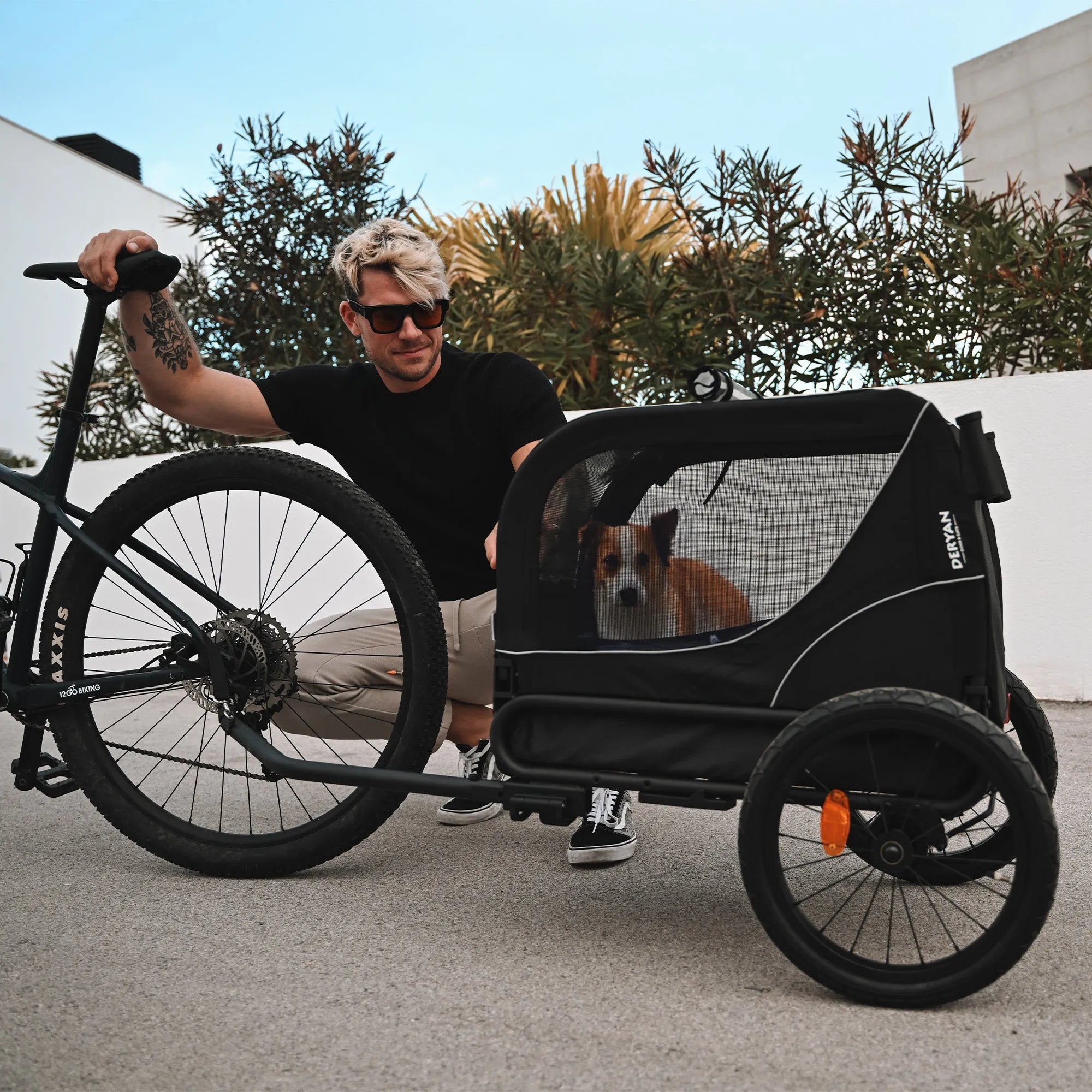 Hondenfietskar 2-in-1 – Opvouwbaar – Tot 20kg – Geschikt voor E-bikes
