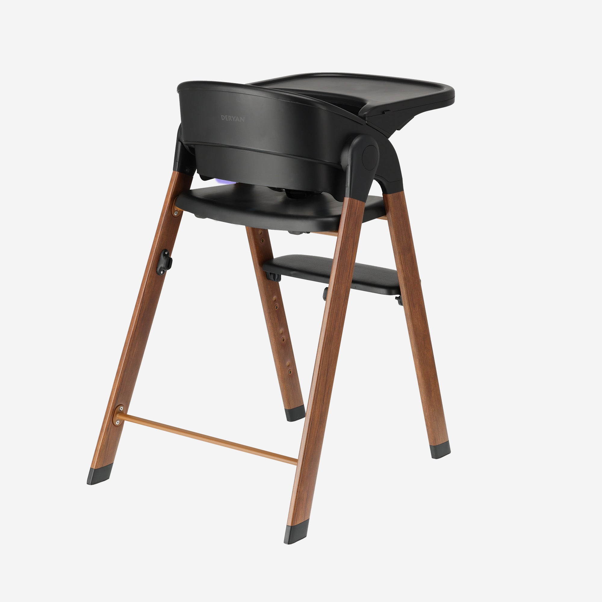 Luxe Kinderstoel Zwart / Hout
