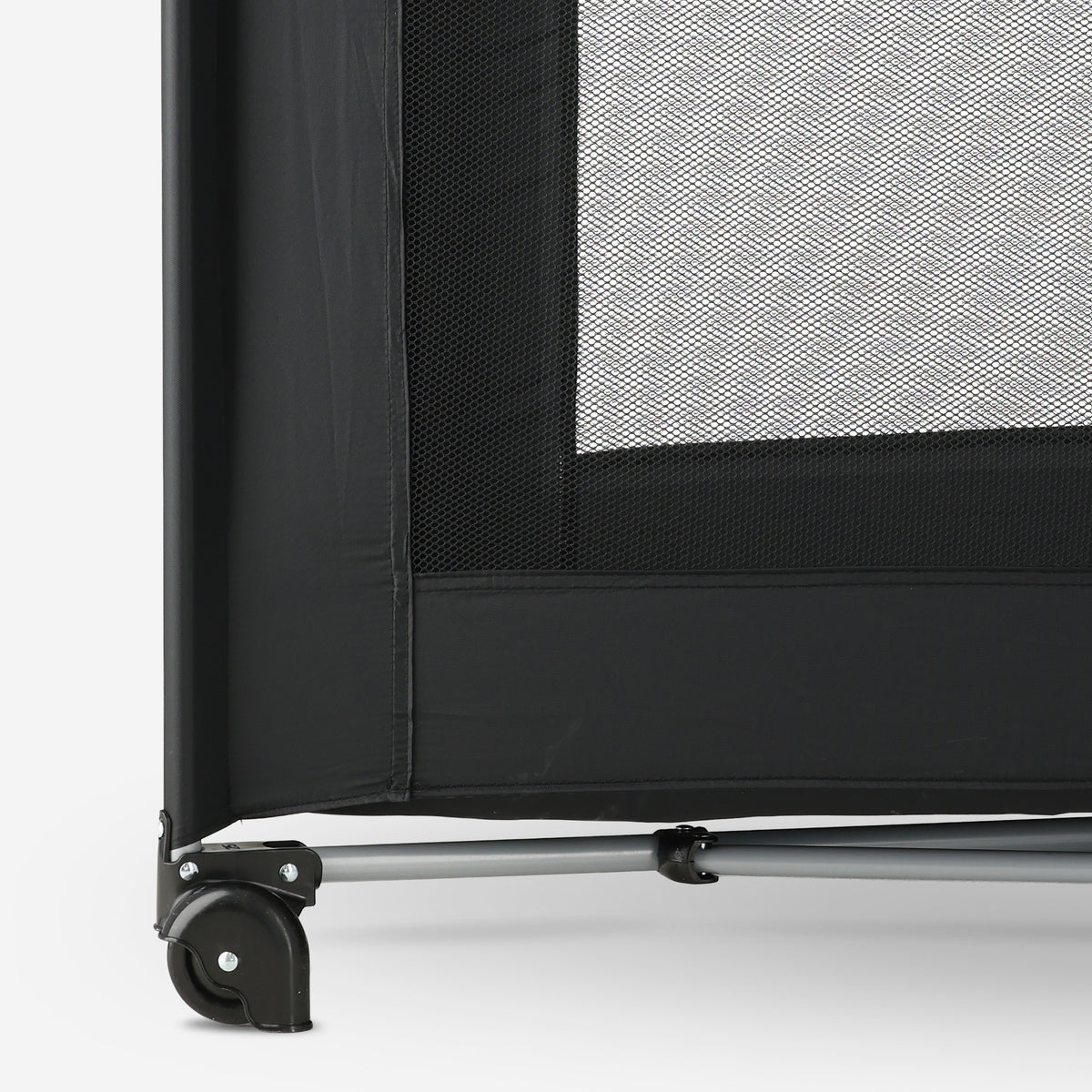 Luxe Campingbed met Verschoonblad en Bodemverhoger - Zwart