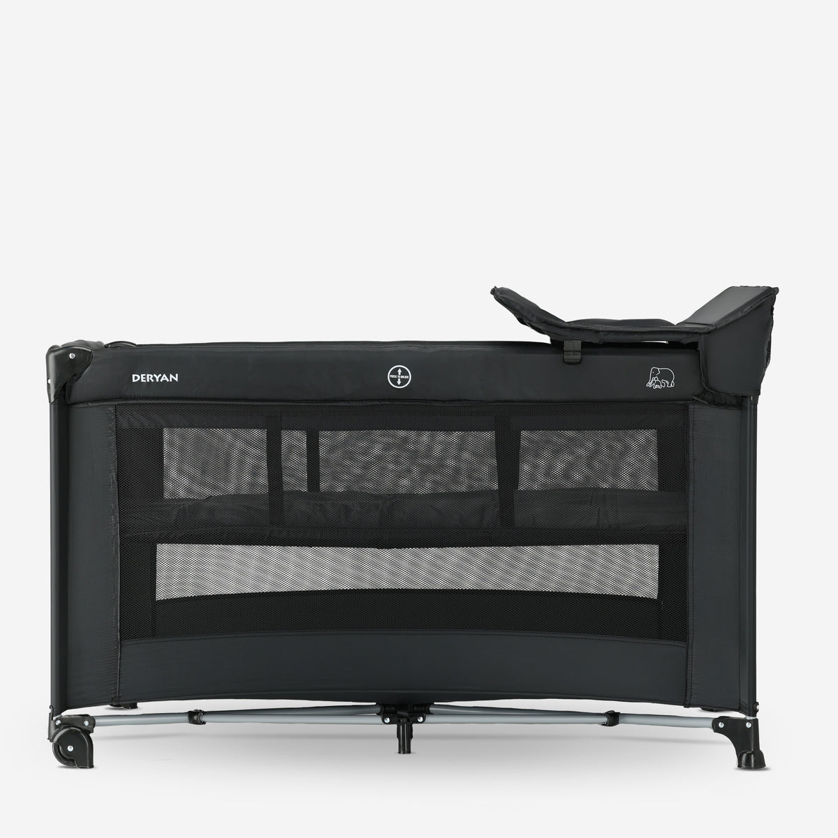 Luxe campingbed Zwart inclusief transporttas verschoonblad en bodemverhoger
