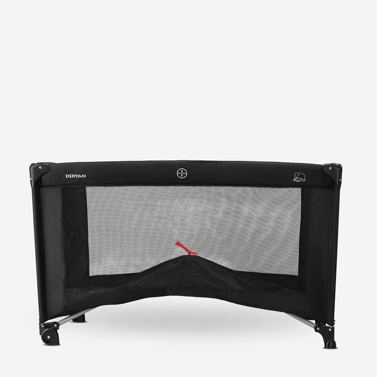 Luxe Campingbed met Verschoonblad en Bodemverhoger - Zwart