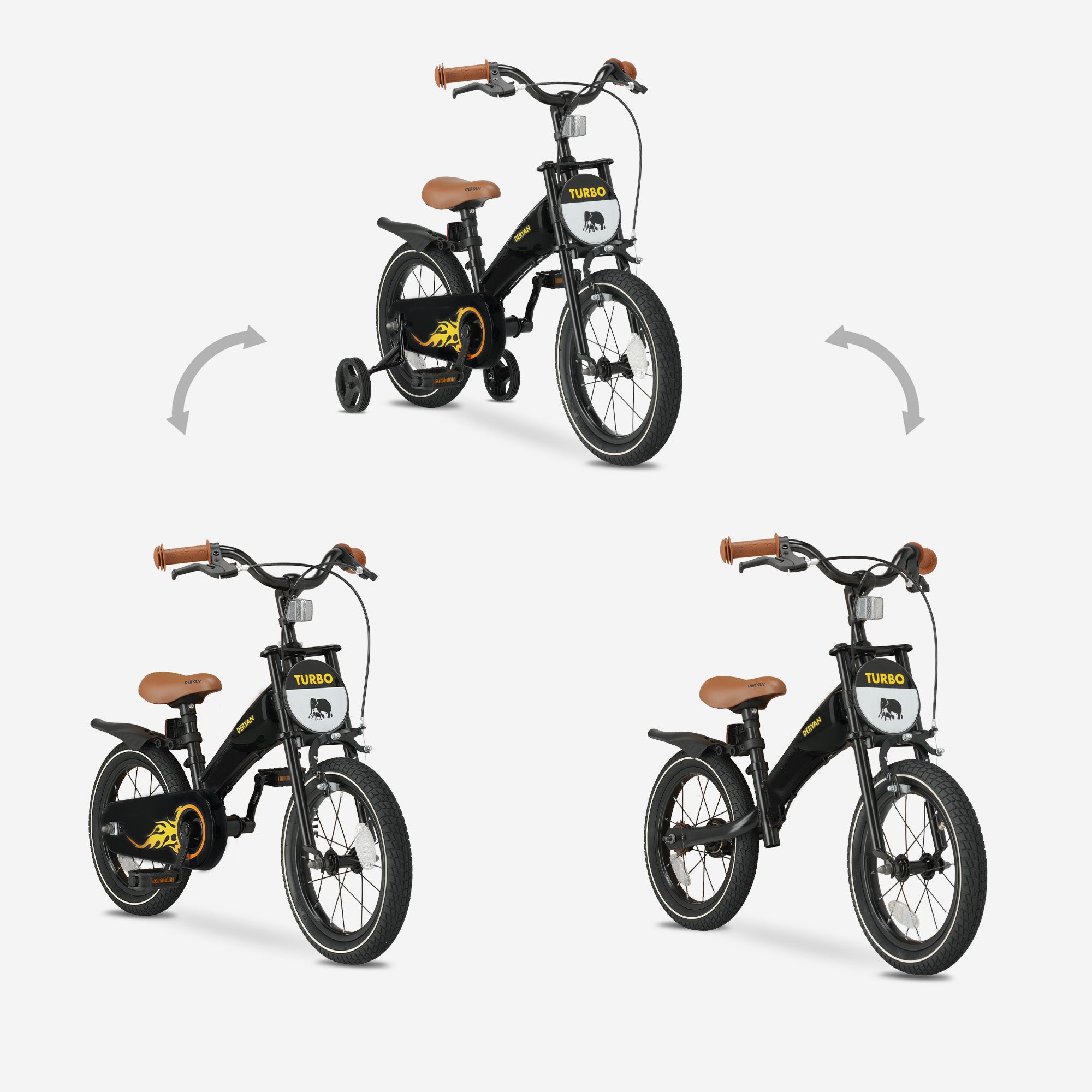 Turbo 3-in-1 Kinderfiets 14 inch