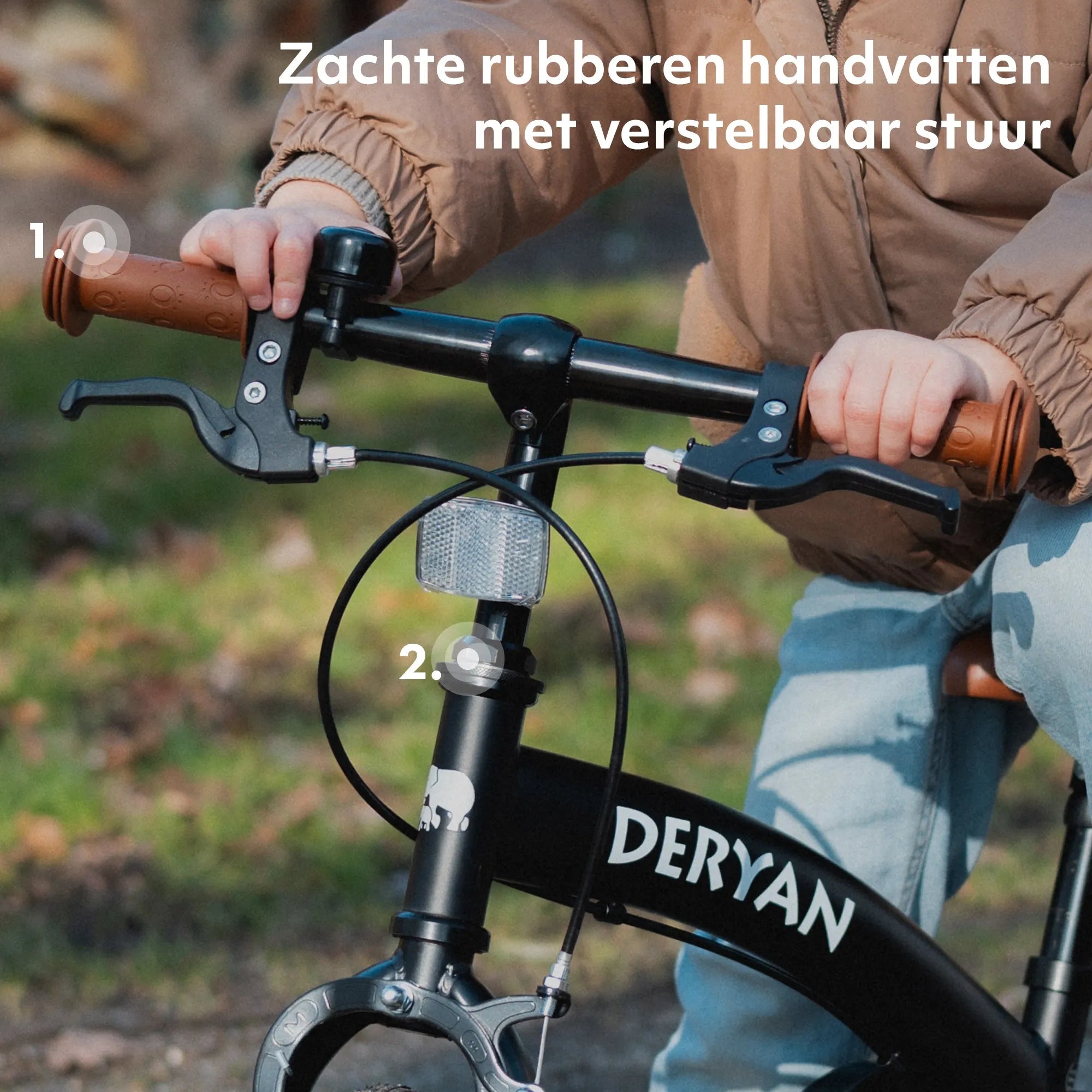 Luxe Kinderfiets 14 inch - 3 in 1 - loopfiets Zwart