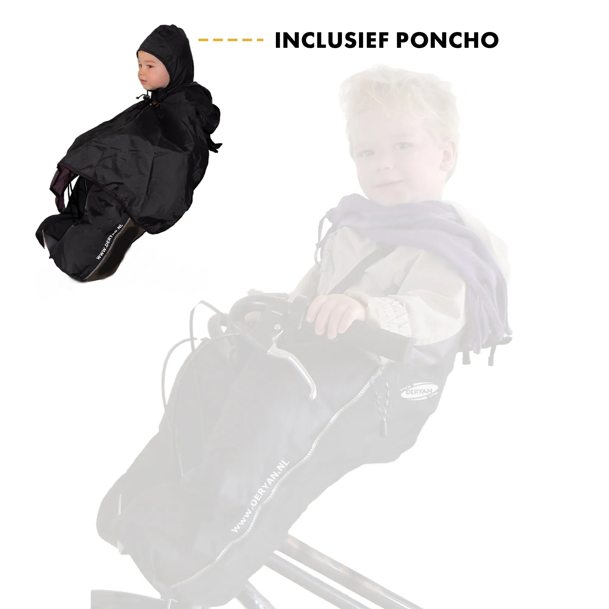 Bike-A-Way Fietsstoeltje regen poncho & windbreaker - Bobike & Yepp