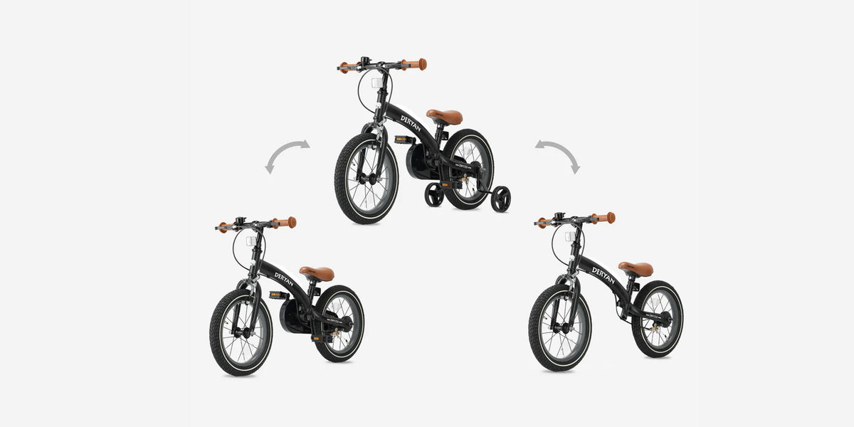 DERYAN 3-in-1 kinderfiets van 12 inch: past de maat?