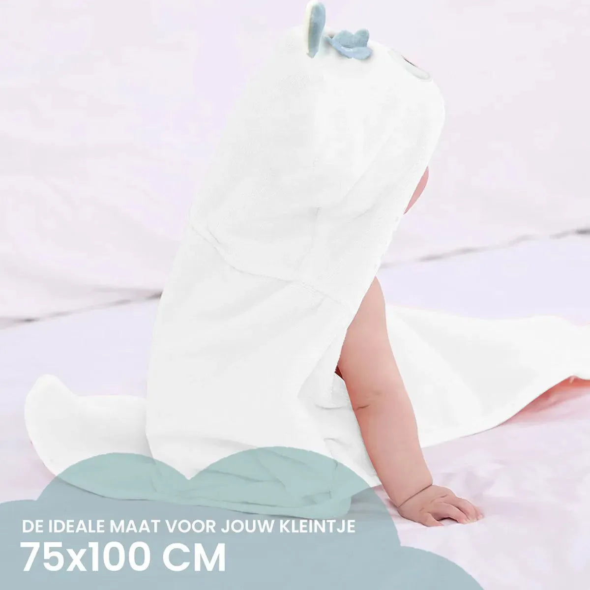 Uil Multifunctionele Baby Fleece deken met capuchon – Wikkeldeken – Deken 75x100 cm