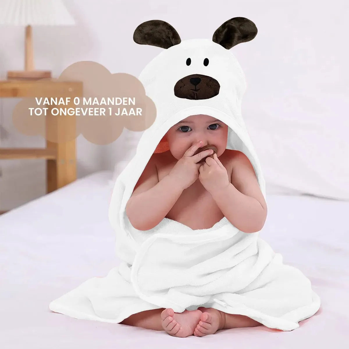 Konijn Bruin Multifunctionele Baby Fleece deken met capuchon – Wikkeldeken – Deken 75x100 cm