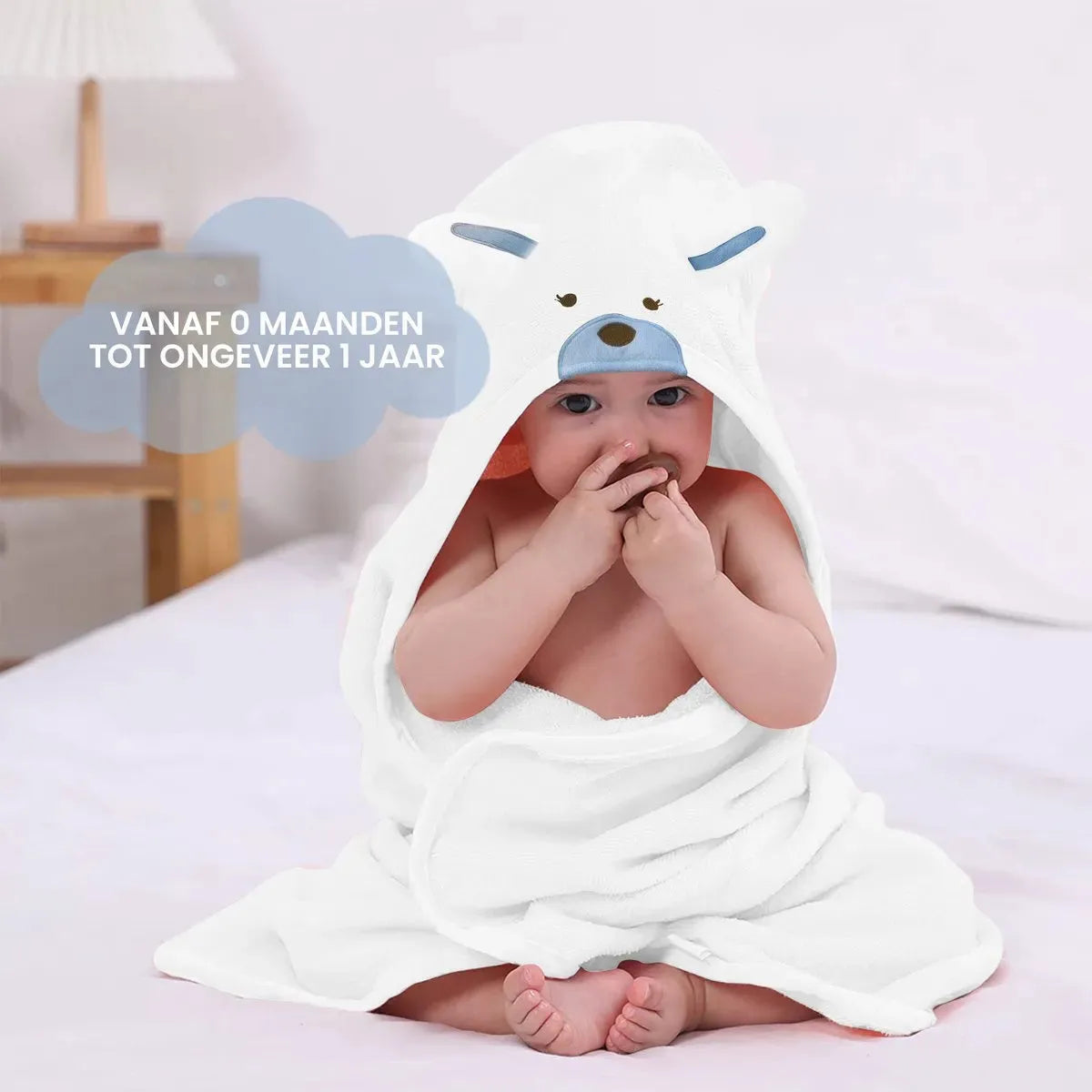 Konijn Multifunctionele Baby Fleece deken met capuchon – Wikkeldeken – Deken 75x100 cm