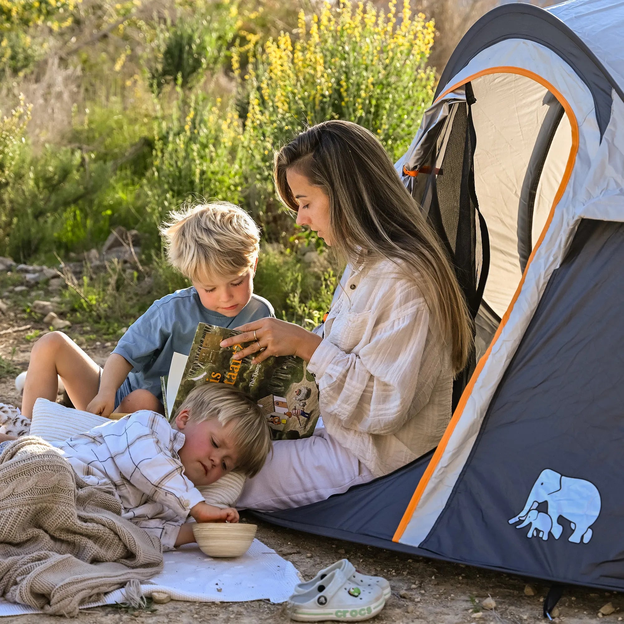 Pop Up Luxe Tent - 2000MM waterkolom - Cream - 4 Persoons