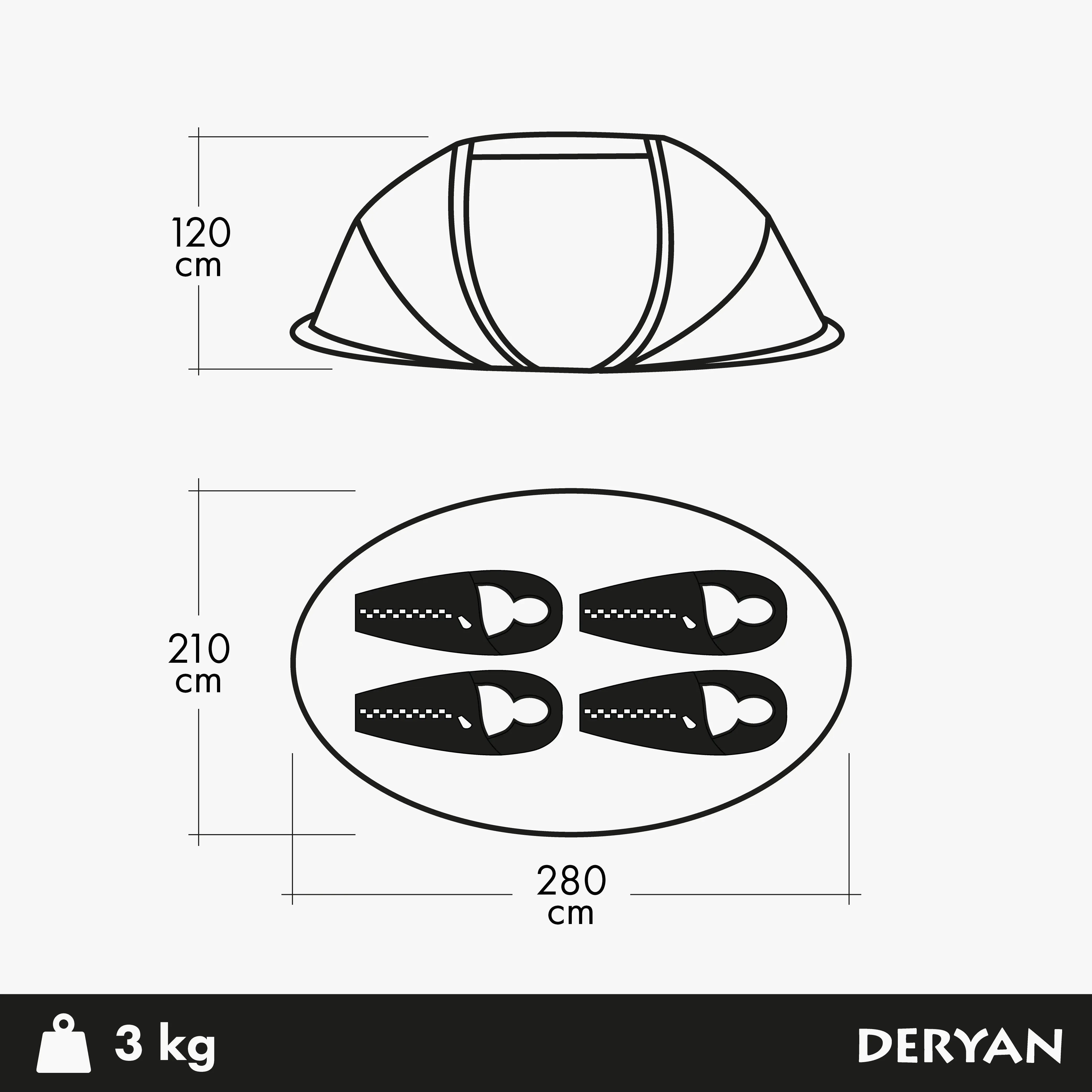 Pop Up Tent - 5000MM waterkolom - Sand