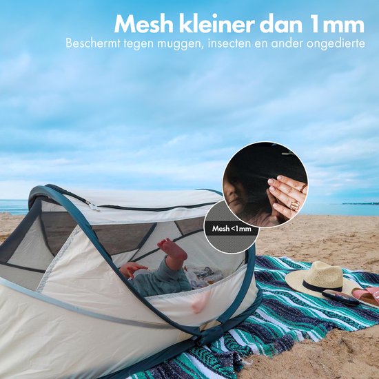 BabyBox baby tentje Campingbedje + katoenen dekje - Cream
