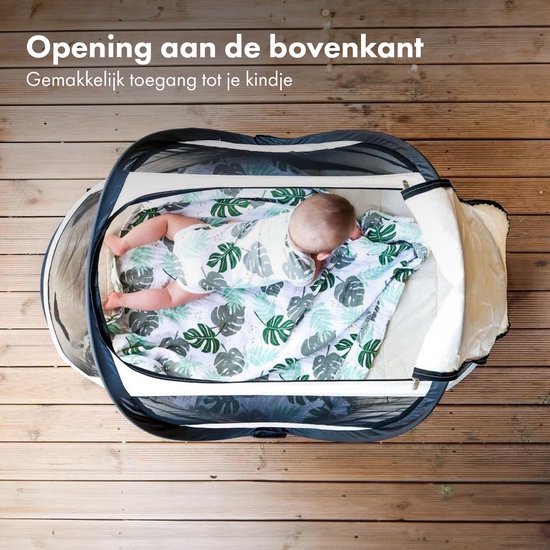 BabyBox baby tentje Campingbedje + katoenen dekje - Ivory