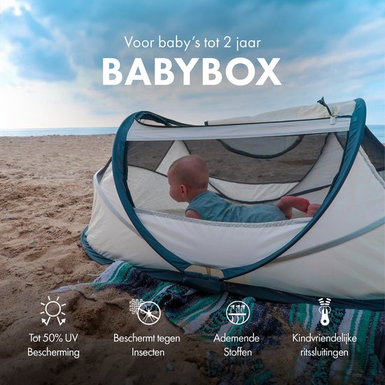 BabyBox baby tentje Campingbedje + katoenen dekje - Ivory