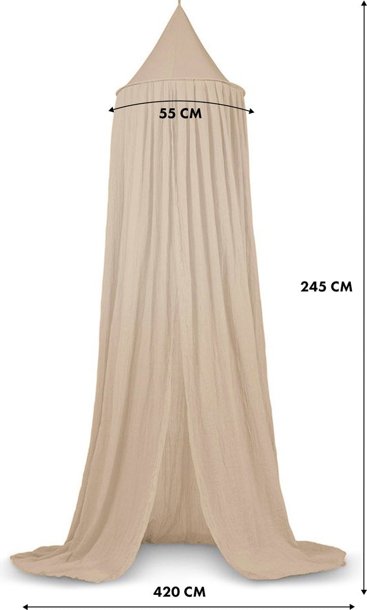 Klamboe Nougat Vintage 245 cm - Katoen - Polyester - Baby klamboe - Hemeltje