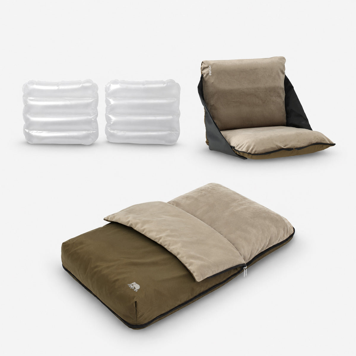 AirTraveller Vliegtuigbedje - Brown