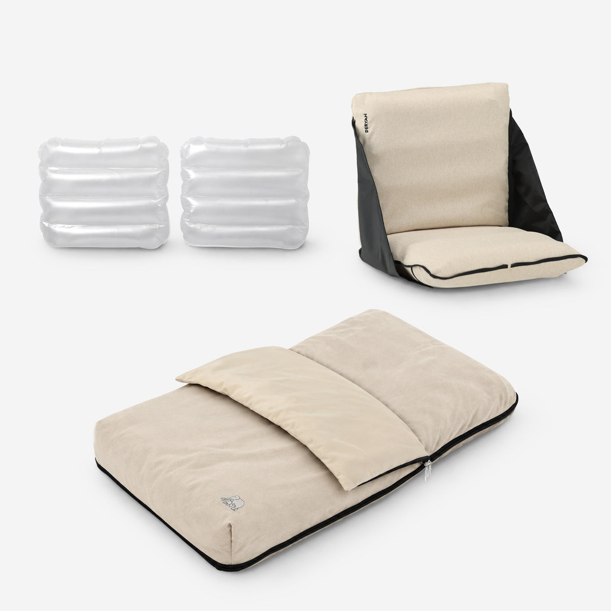 AirTraveller Vliegtuigbedje - Cream