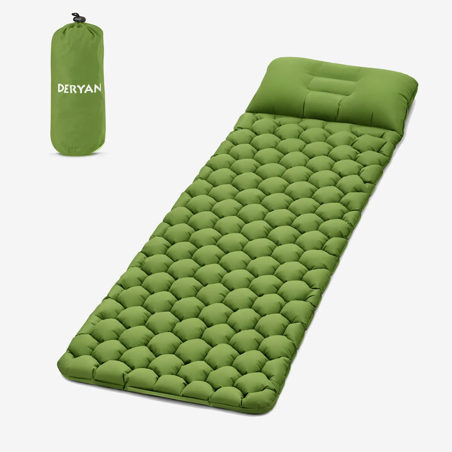 Deryan Air Bed - Luchtbed Kamperen - Inclusief tas - Groen