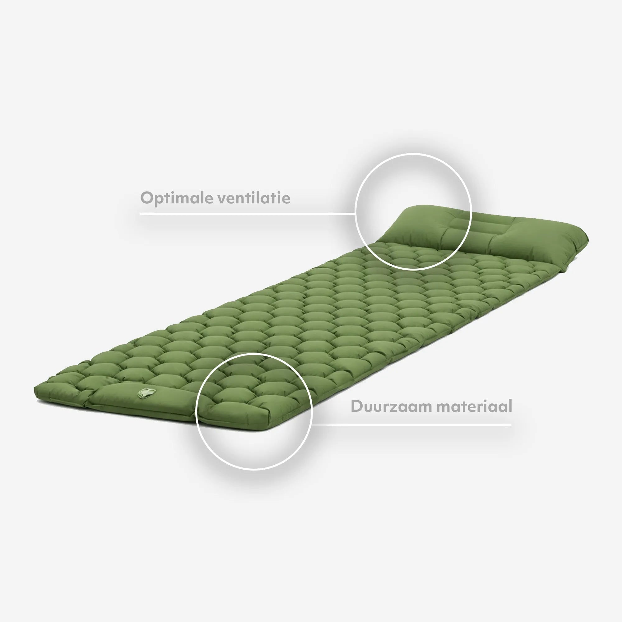 Deryan Air Bed - Luchtbed Kamperen - Inclusief tas - Groen
